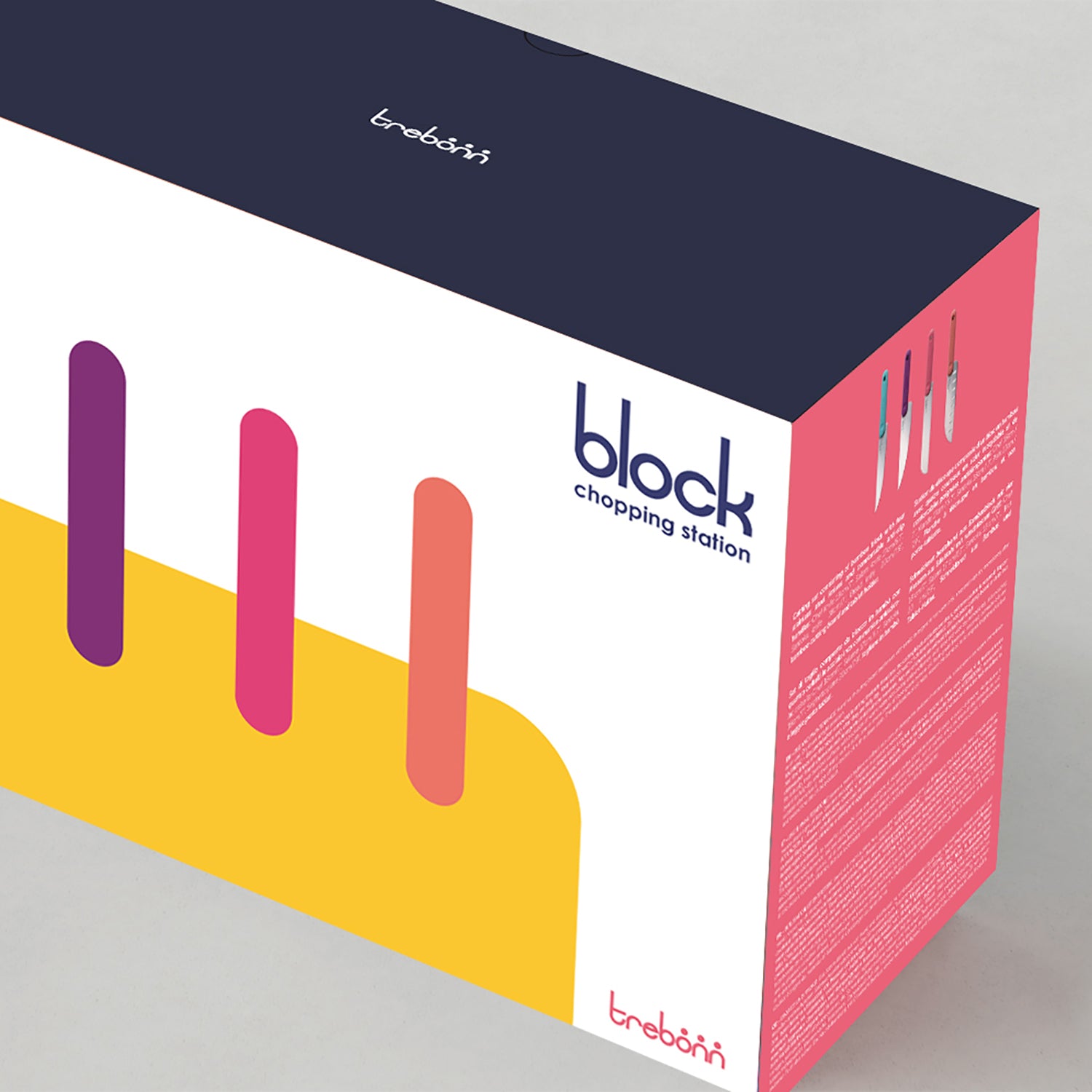 Block – Set 4 Coltelli In Acciaio Inox Giapponese Con Ceppo E Tagliere In Bambù