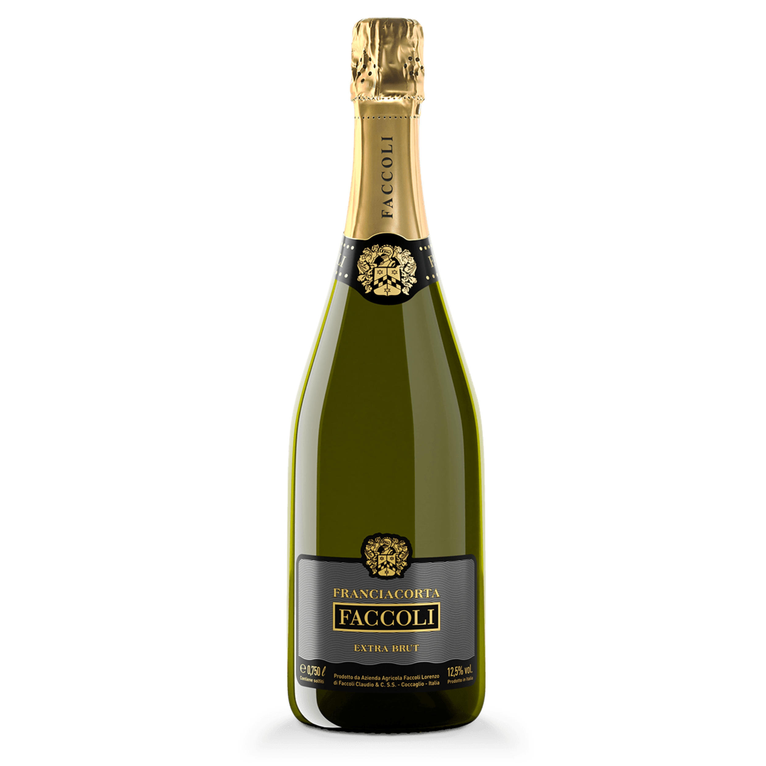 Franciacorta Faccoli extra brut 0,750 l 12,5%vol - 60% Chardonnay, 20% Pinot Bianco, 20% Pinot Nero