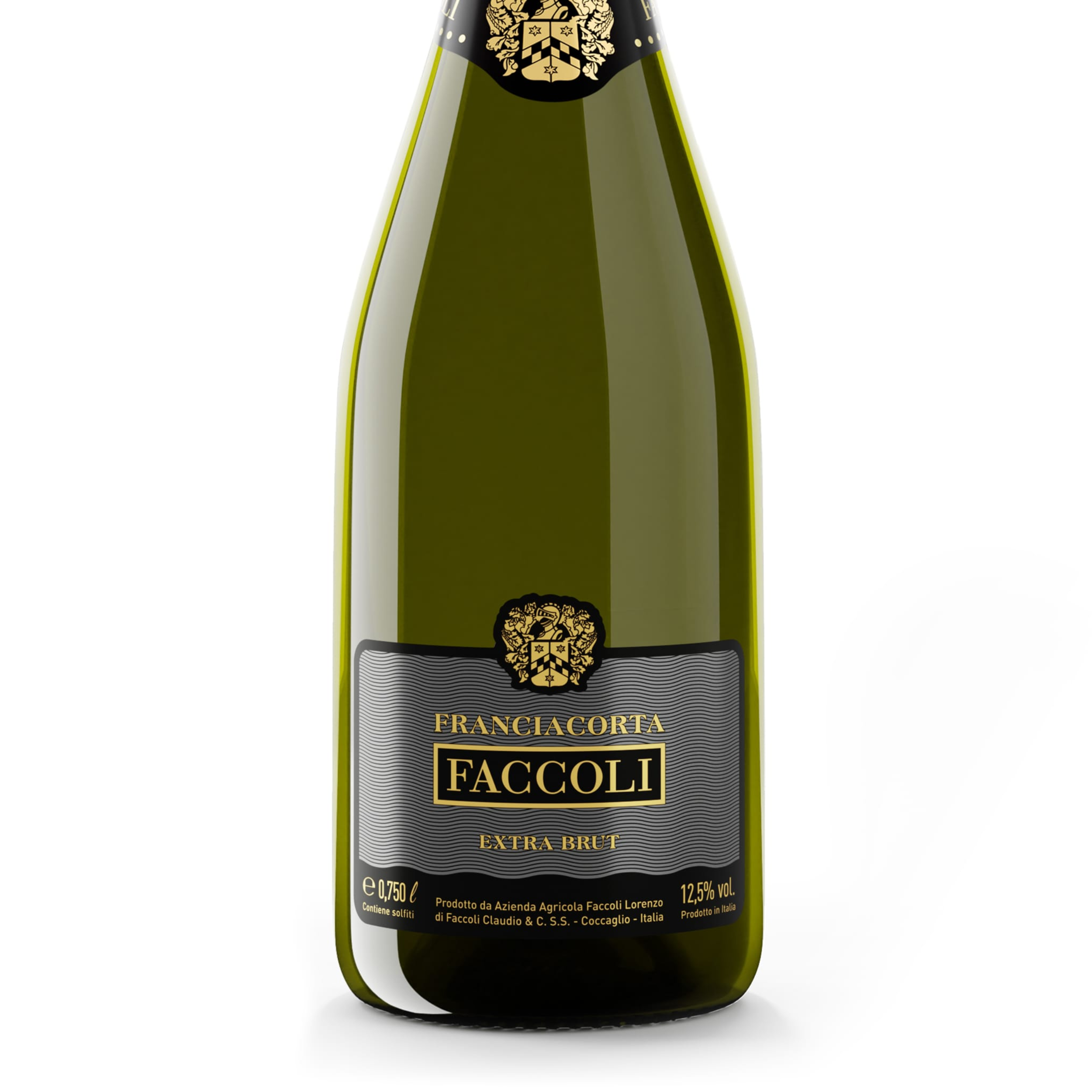 Franciacorta Faccoli extra brut 0,750 l 12,5%vol - 60% Chardonnay, 20% Pinot Bianco, 20% Pinot Nero