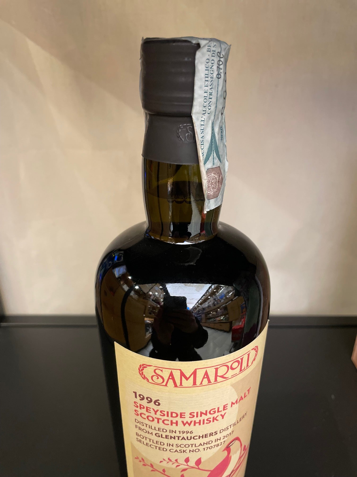 Scotch Whisky Samaroli 1996 speyside single malt - selected cask no.1707827