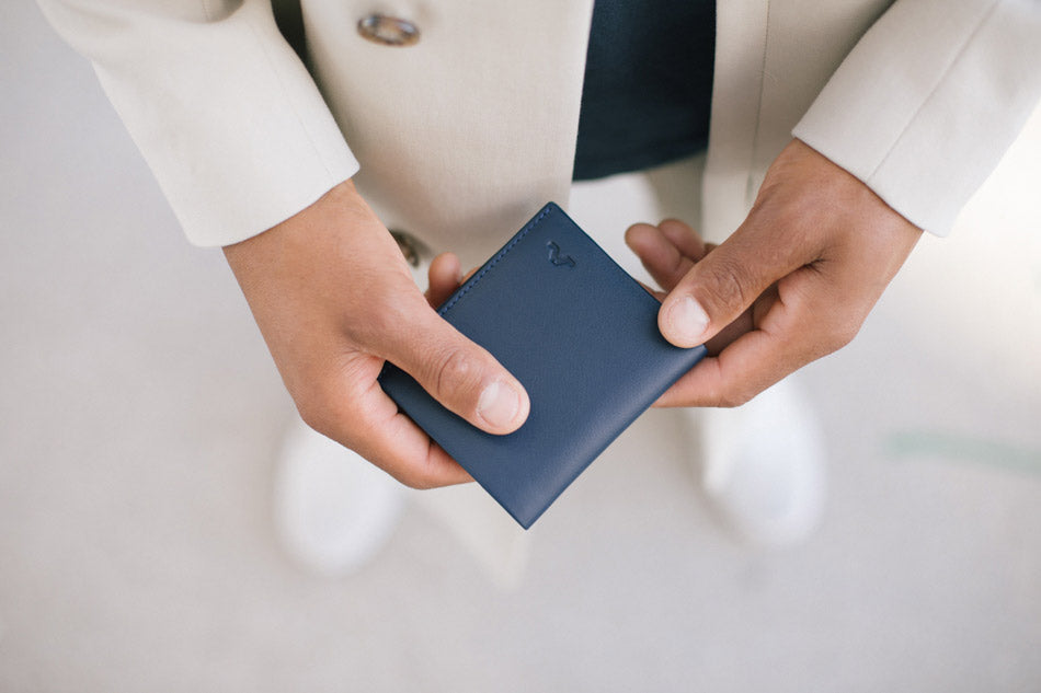 Portafoglio in Pelle Avenue Blue Navy
