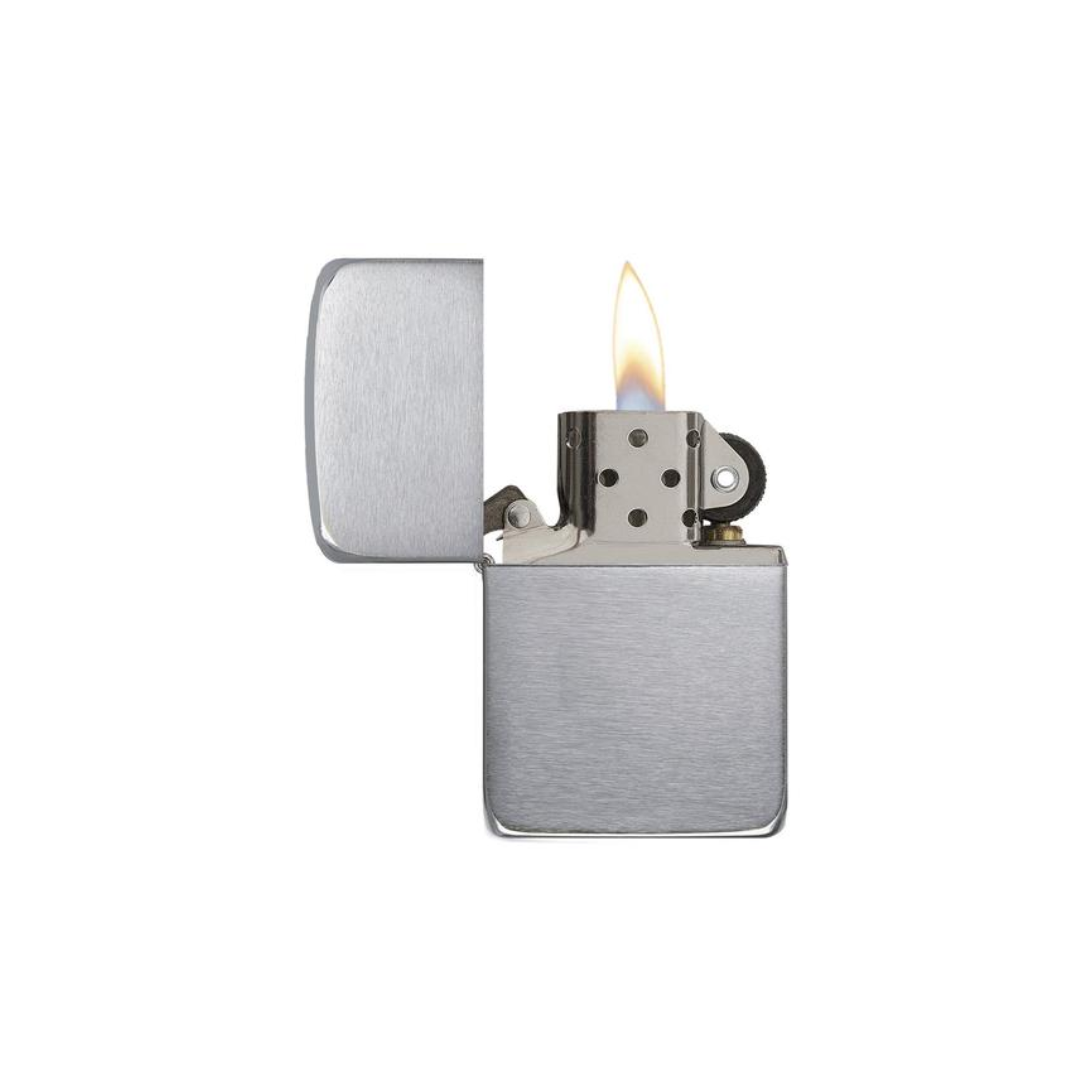 Accendino Zippo Brushed Chrome 1941 Replica in metallo a benzina - ricaricabile - antivento