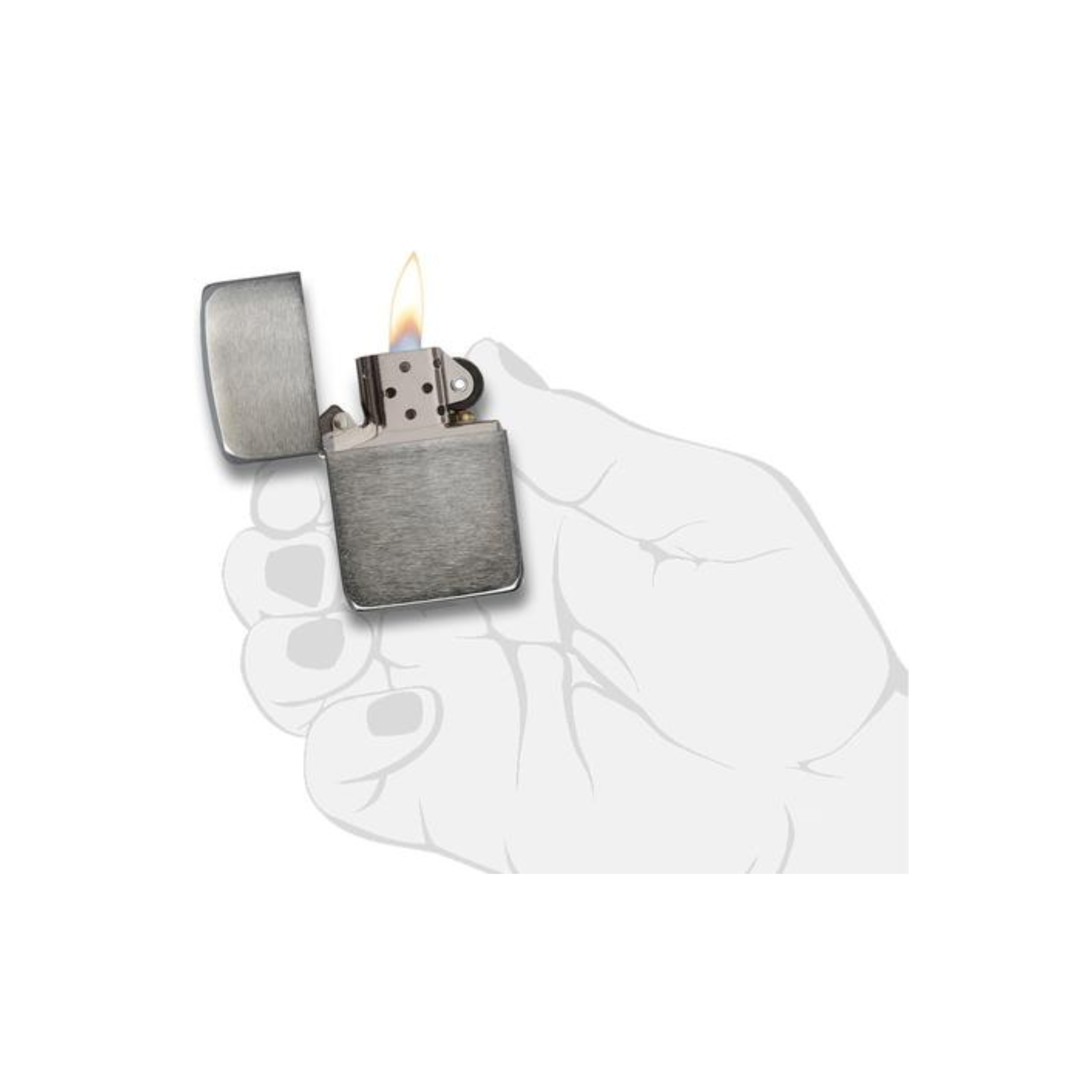 Accendino Zippo Black Ice® 1941 Replica in metallo a benzina - ricaricabile - antivento