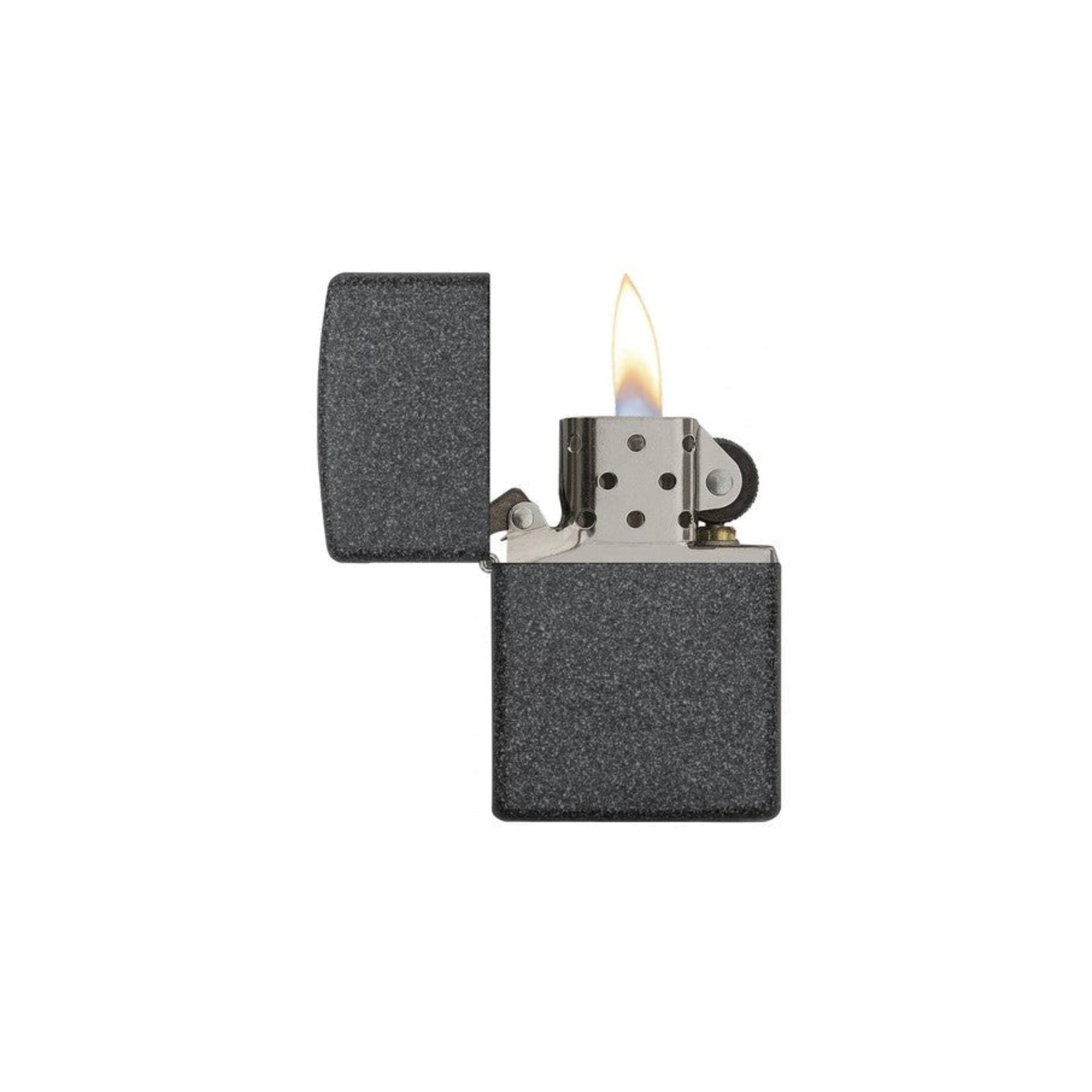 Accendino Zippo Iron Stone ™ in metallo a benzina - ricaricabile - antivento - effetto pietra