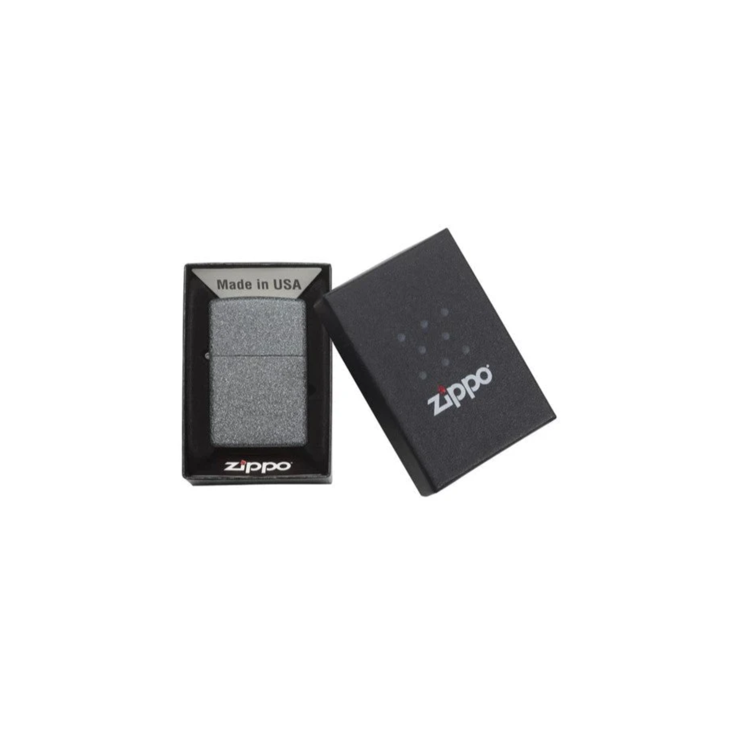 Accendino Zippo Iron Stone ™ in metallo a benzina - ricaricabile - effetto pietra