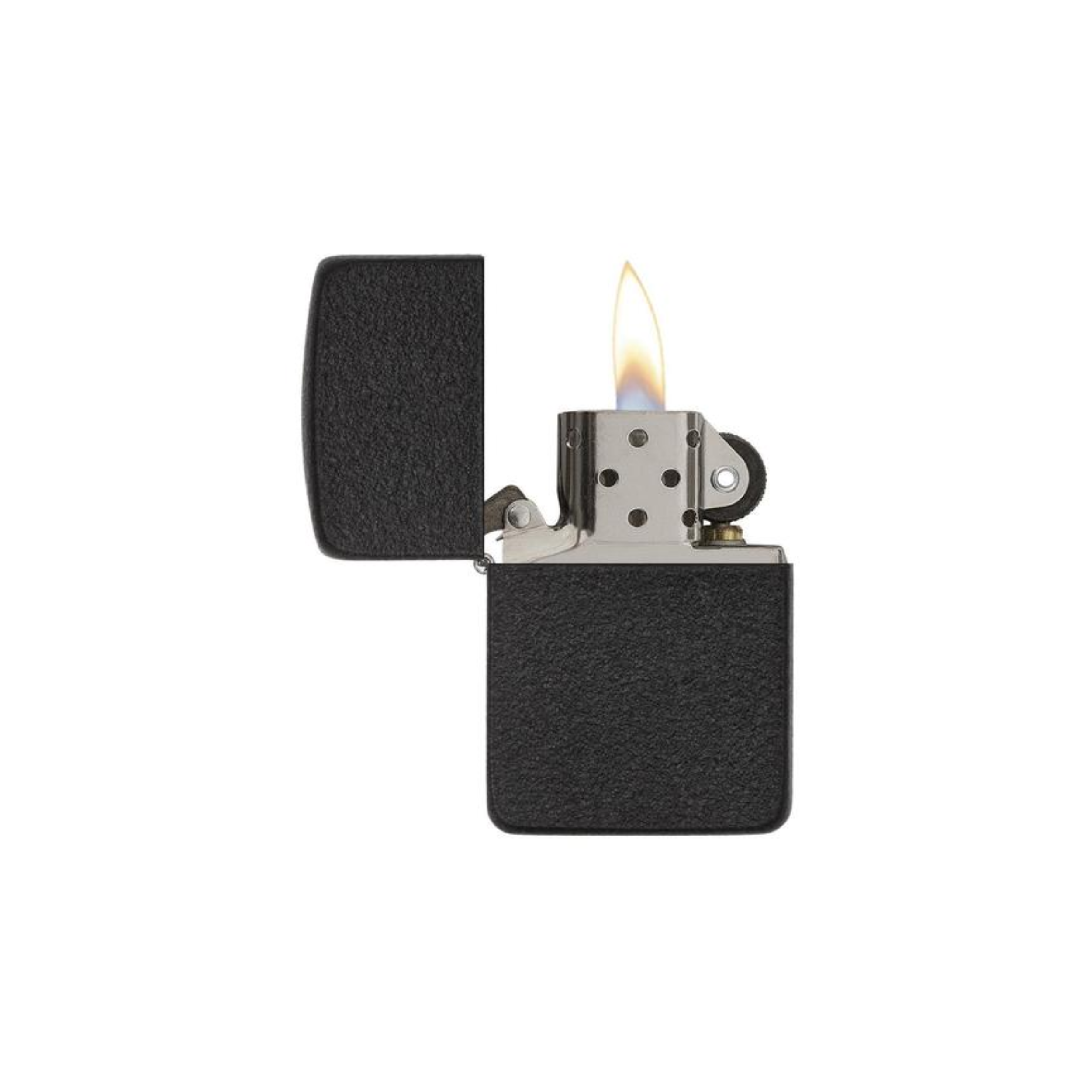 Accendino Zippo Black Crackle 1941 Replica in metallo a benzina - ricaricabile - antivento
