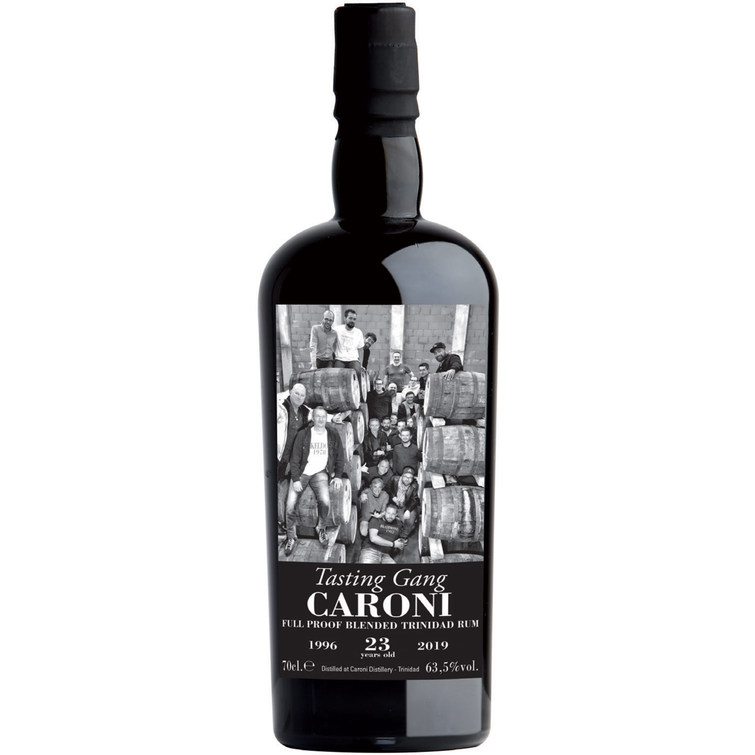 Rum caroni 1996 blended full proof trinidad rum  - tasting gang - 23 Y.O. - 70 cl 63,50% vol