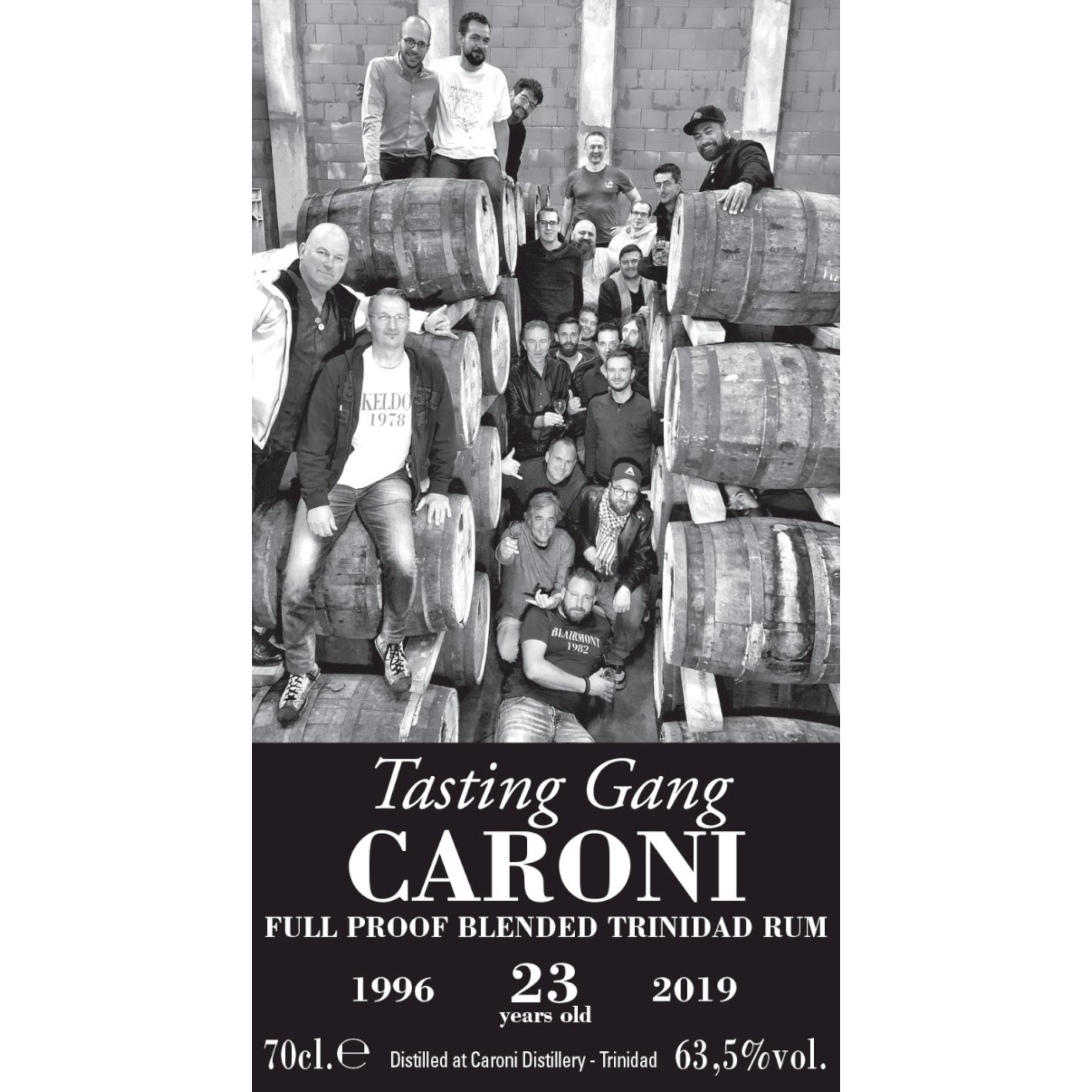 Rum caroni 1996 blended full proof trinidad rum  - tasting gang - 23 Y.O. - 70 cl 63,50% vol