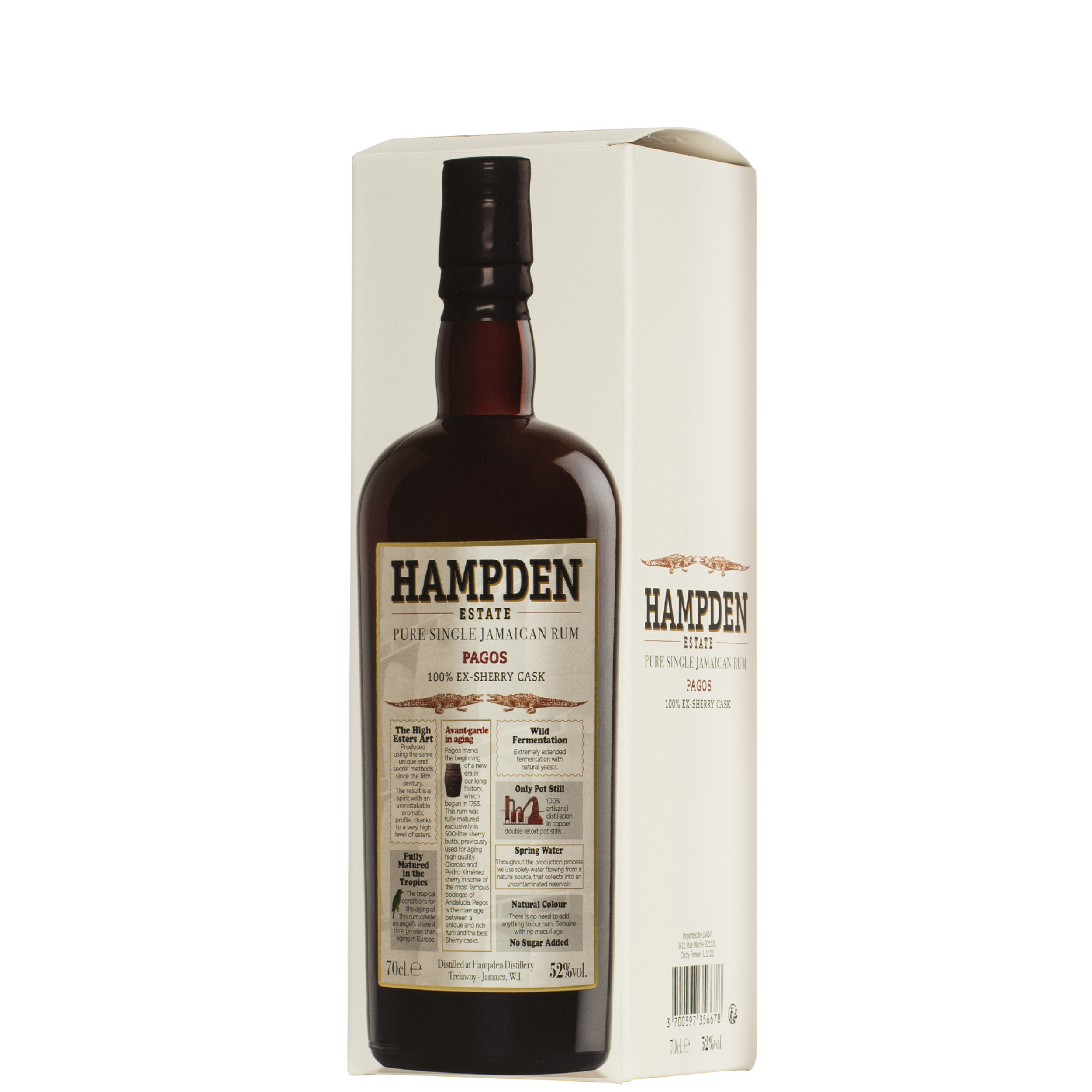 Rum Hampden Pagos 70 cl 52% vol - jamaica