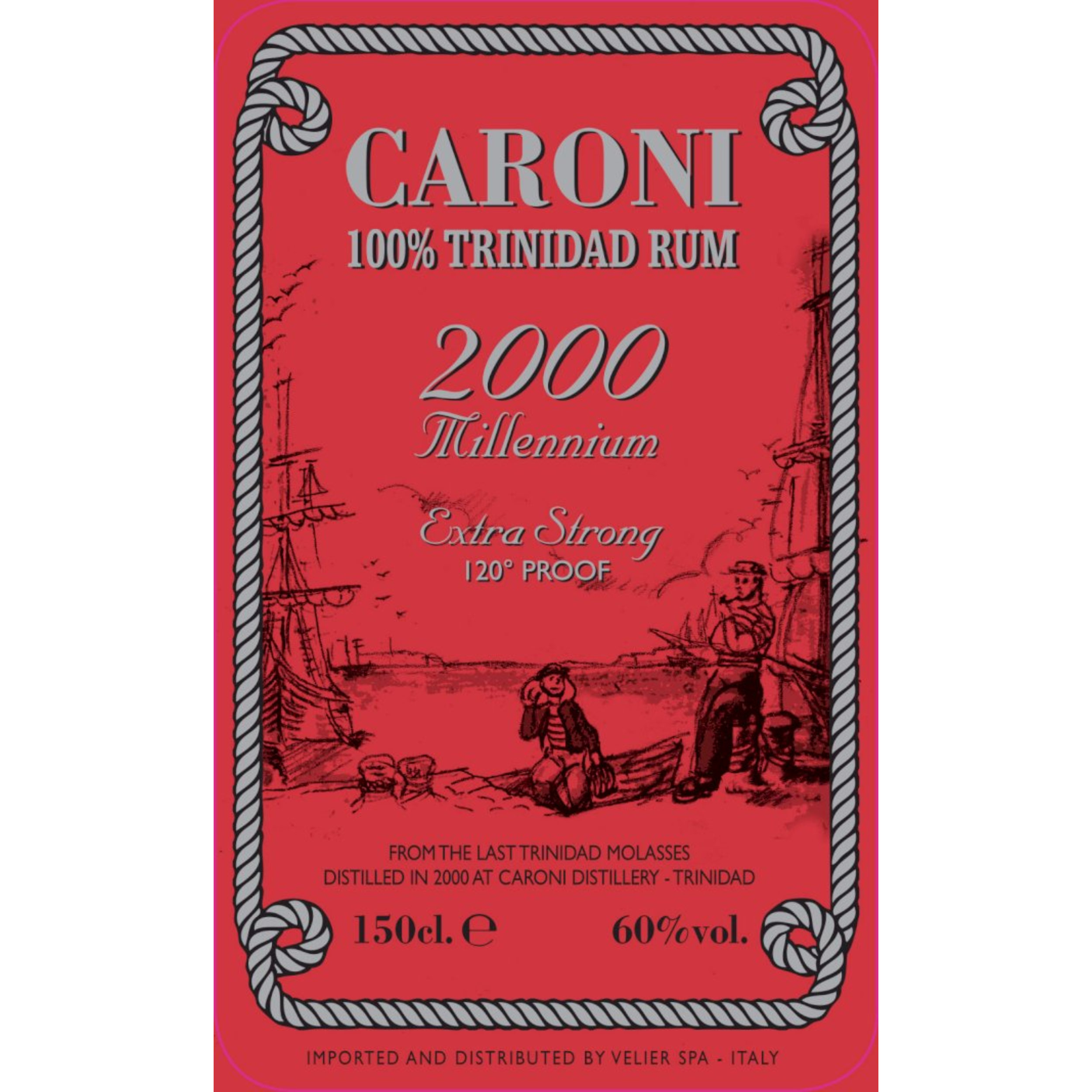 Rum Caroni 2000 heavy Millennium Extra Strong Trinidad Rum 12 Y.O. Magnum - 150 cl 60 % vol