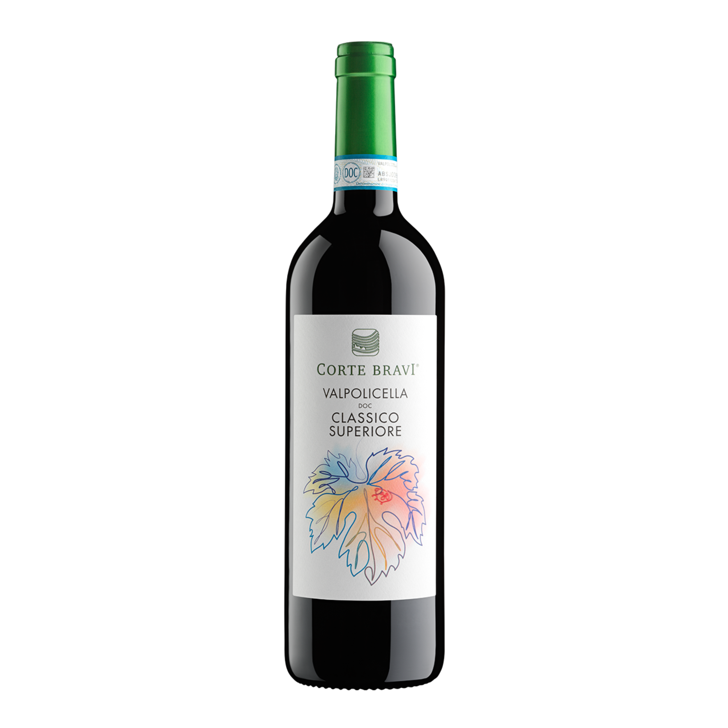 Vino rosso Corte Bravi Valpolicella Doc Classico Superiore 750 ml 13,5% vol - biologico