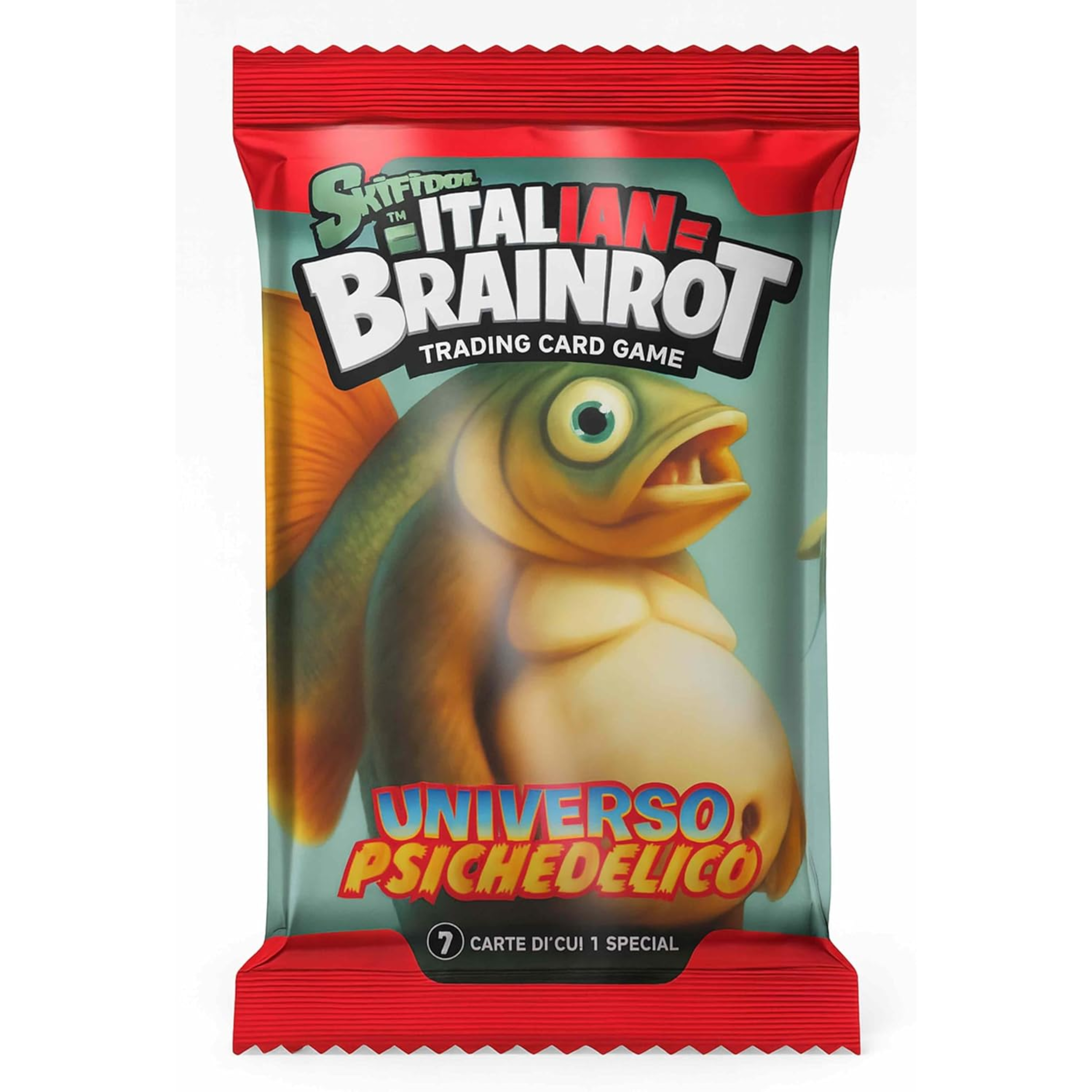 Skifidol Italian Brainrot universo psichedelico - bustina singola da 7 carte - prima serie