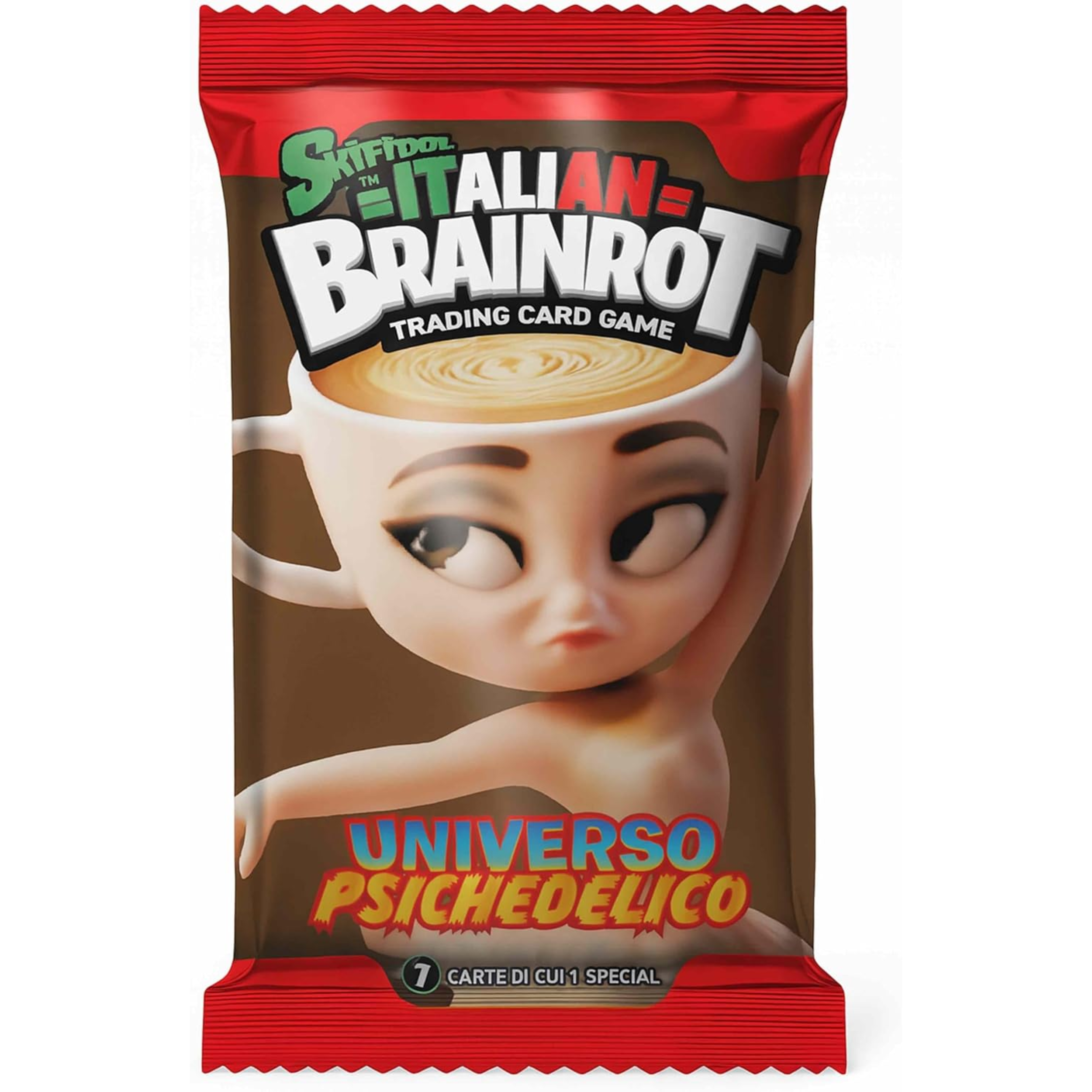 Skifidol Italian Brainrot universo psichedelico - bustina singola da 7 carte - prima serie