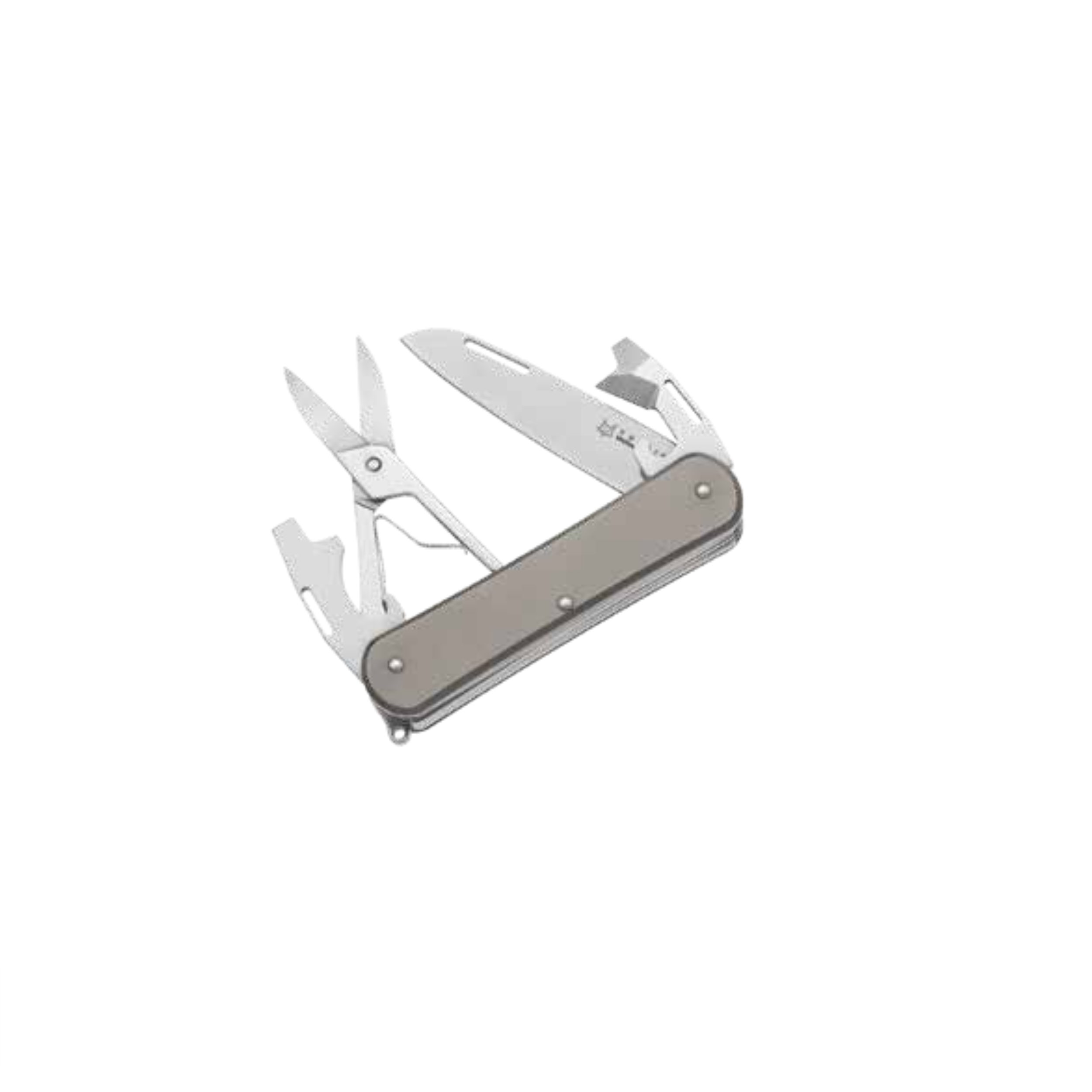 Coltellino multiuso  professionale Venetialab, tascabile, 4 in 1, con manico in  titanio sabbiato.