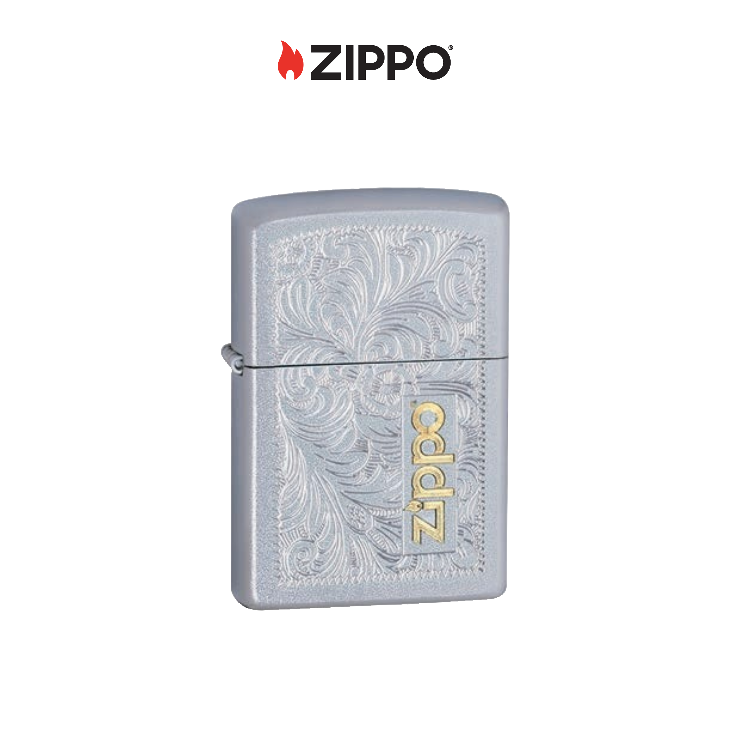 Accendino Zippo Venetian Auto Two Tone in metallo a benzina - ricaricabile - antivento - decorato