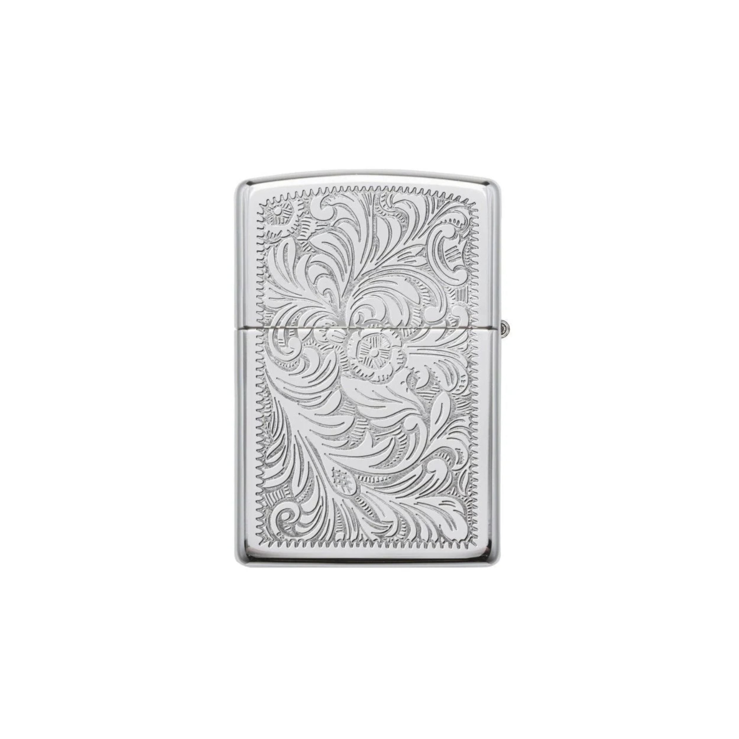 Accendino Zippo High Polish Chrome Venetian 352 in metallo a benzina  - ricaricabile - antivento - decorato