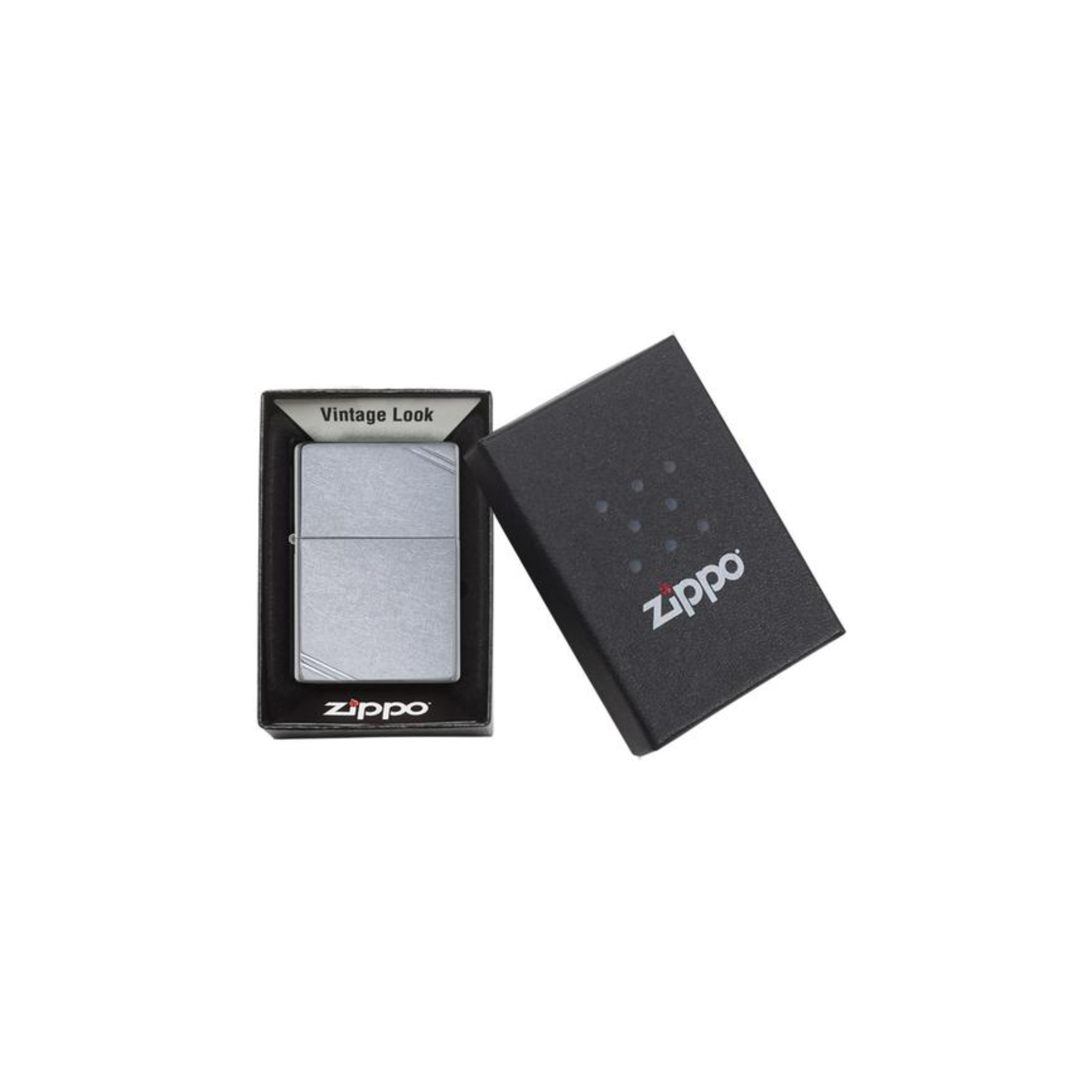 Accendino Zippo Street Chrome™ in metallo a benzina - ricaricabile - antivento