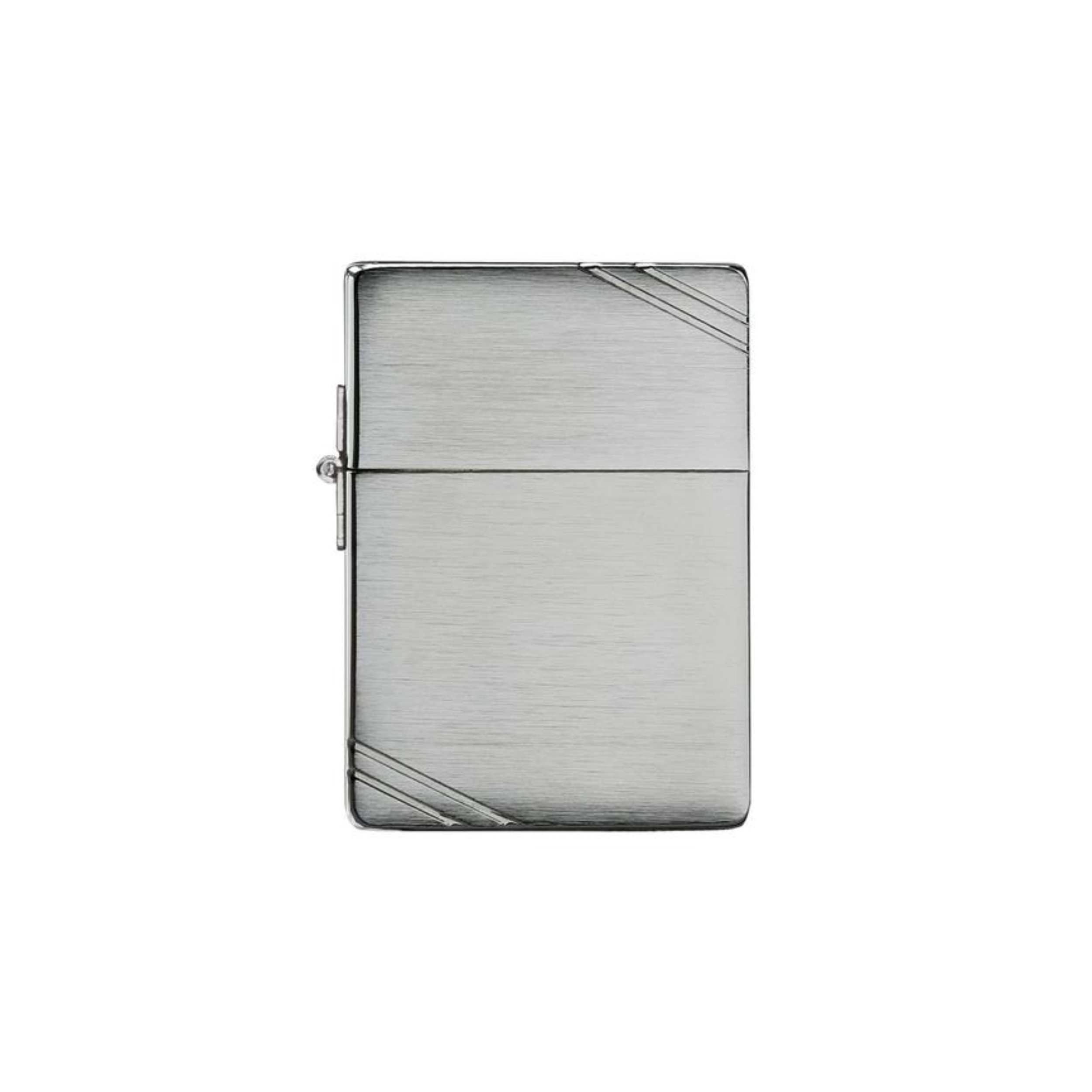 Accendino Zippo brushed chrome con cassa 1935 Replica in metallo a benzina - ricaricabile - cerniera esterna