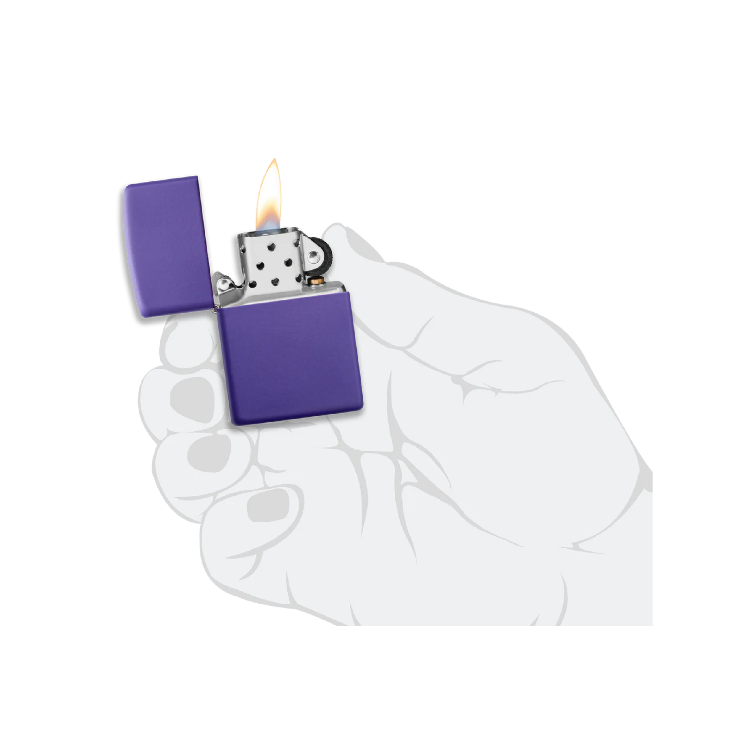 Accendino Zippo Classic finitura Matte in metallo - ricaricabile - antivento