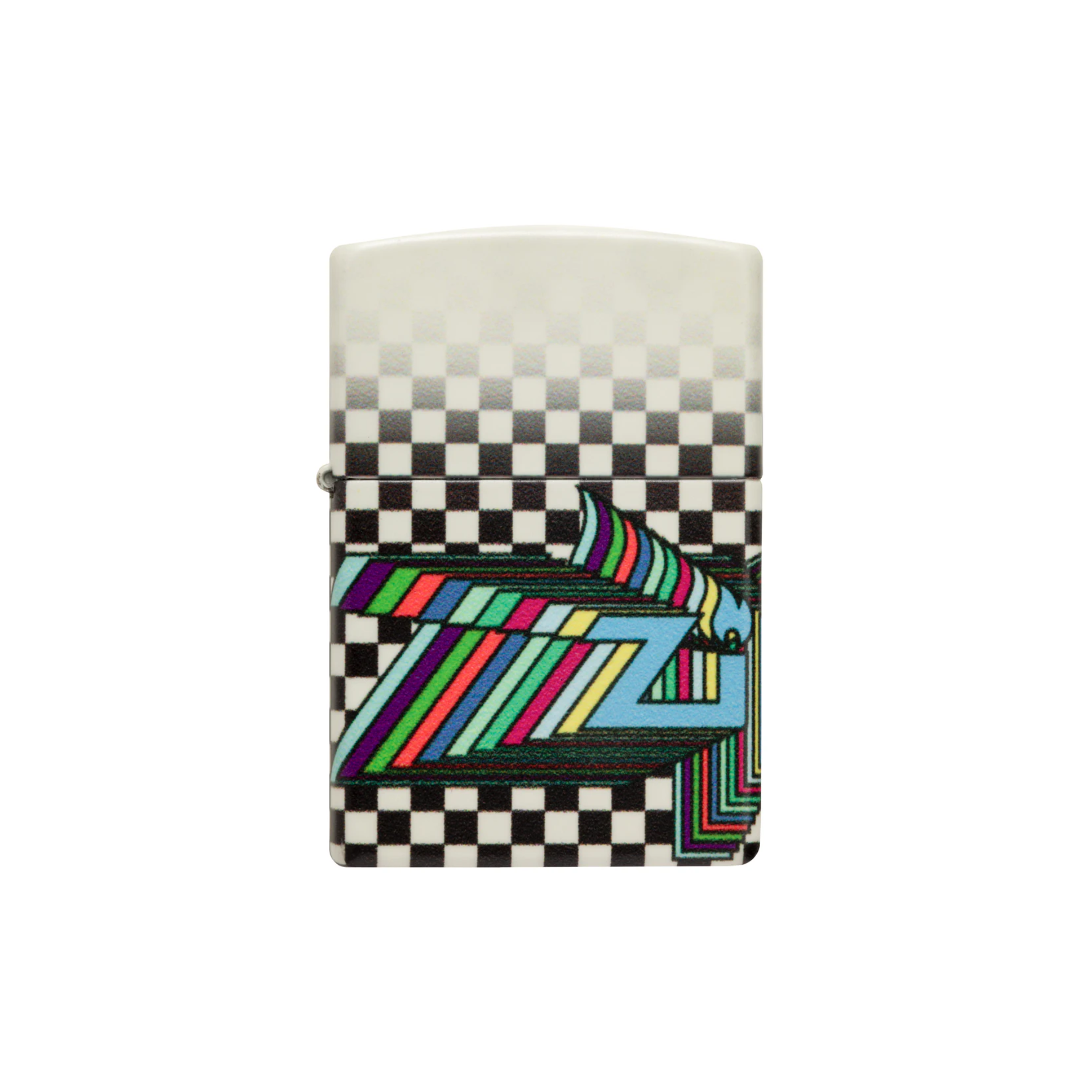 Accendino Zippo Nostalgia multicolore in metallo a benzina - ricaricabile - antivento - sfondo geometrico