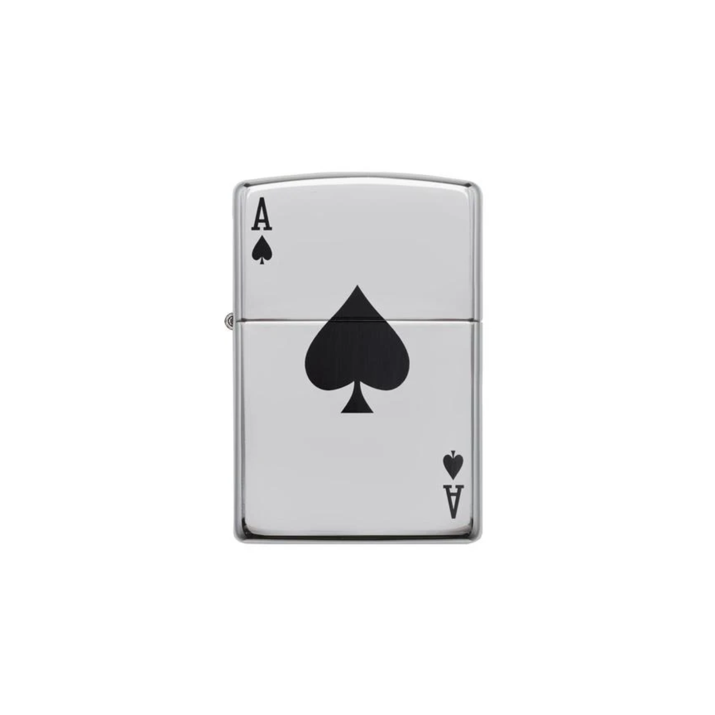 Accendino Zippo Simple Spade Design in metallo a benzina - ricaricabile - antivento - asso di picche