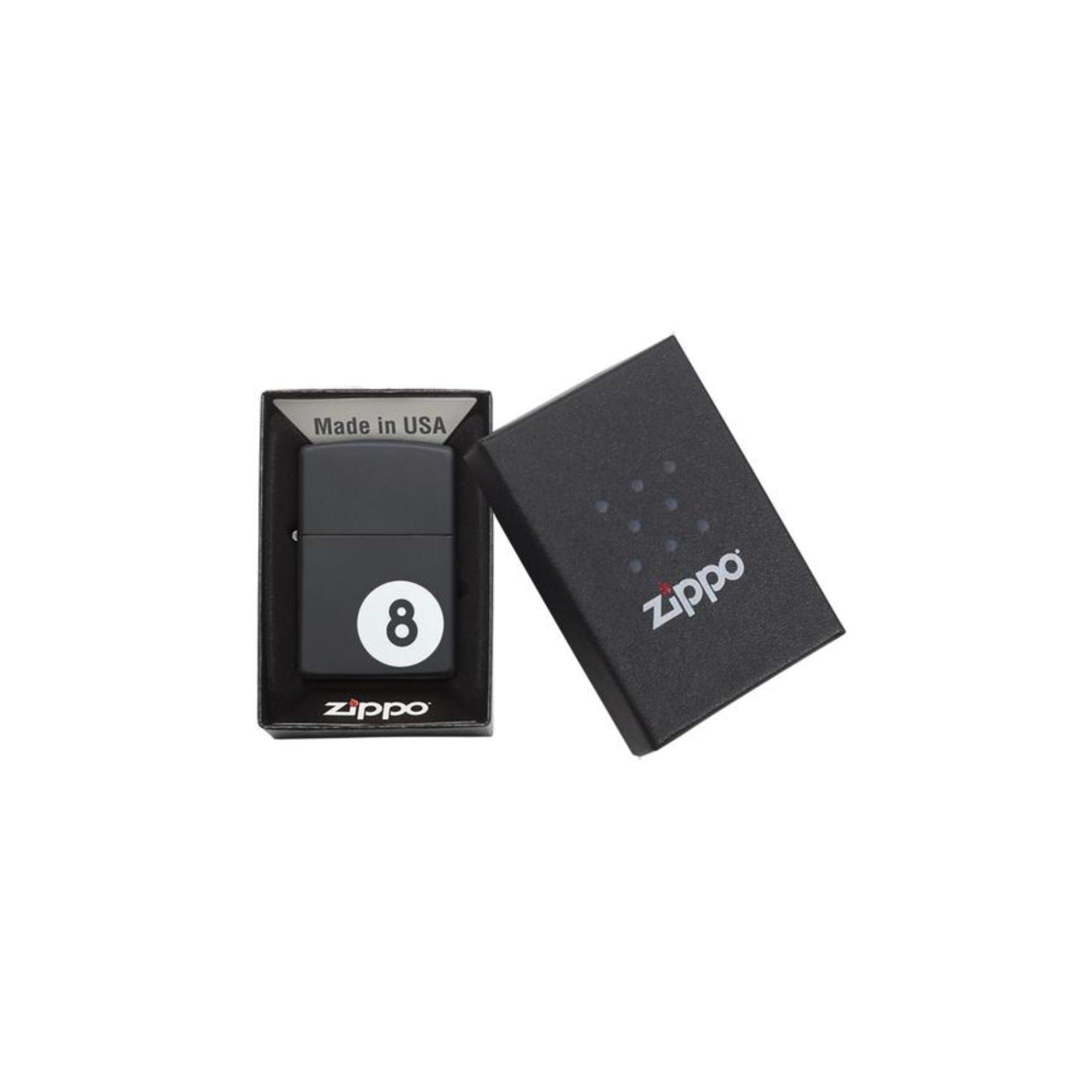 Accendino Zippo Billiards in metallo a benzina - ricaricabile - antivento - 8Ball