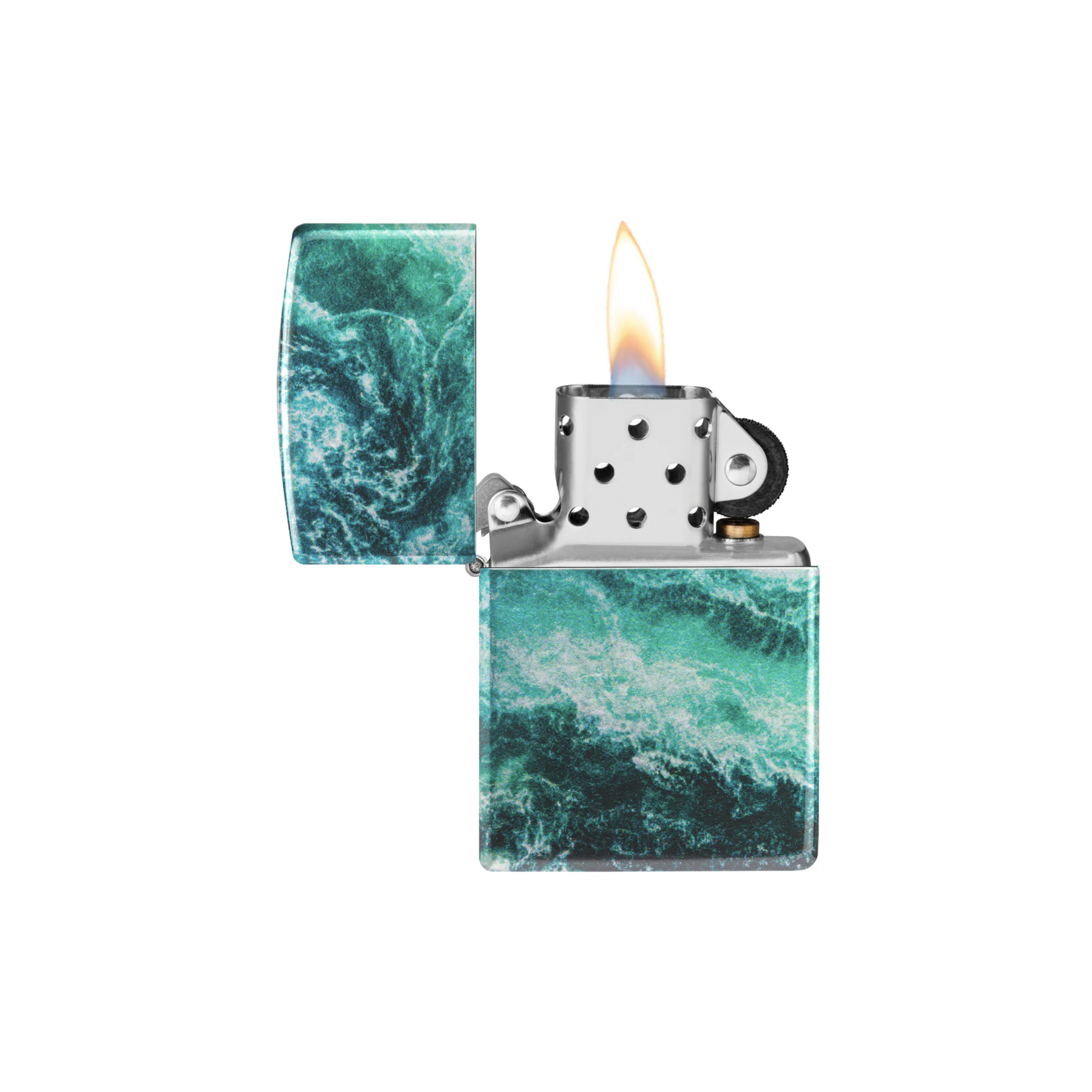 Accendino Zippo Rogue Wave in metallo a benzina - ricaricabile - antivento - ipnotizzante