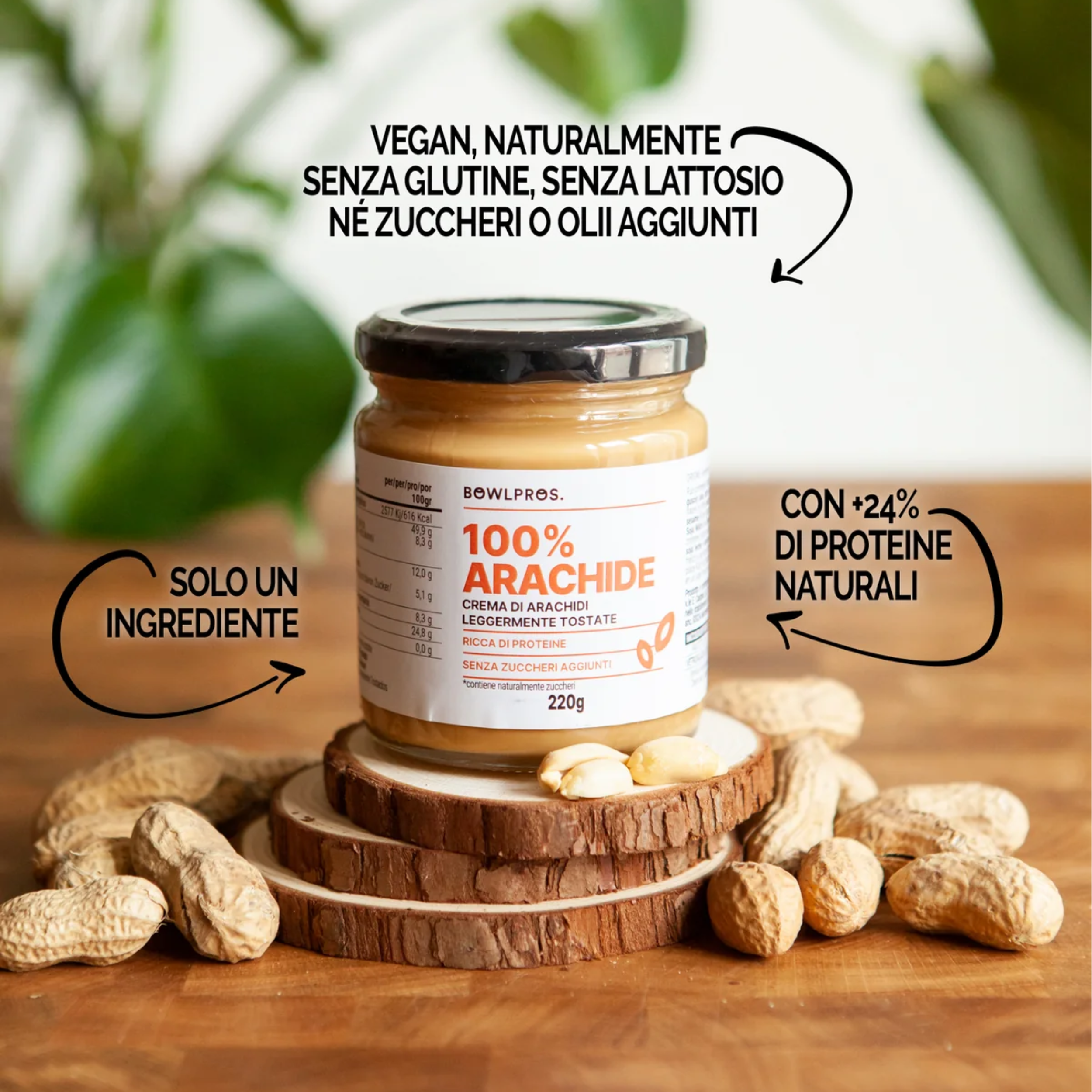 220g Crema 100% Arachidi senza glutine