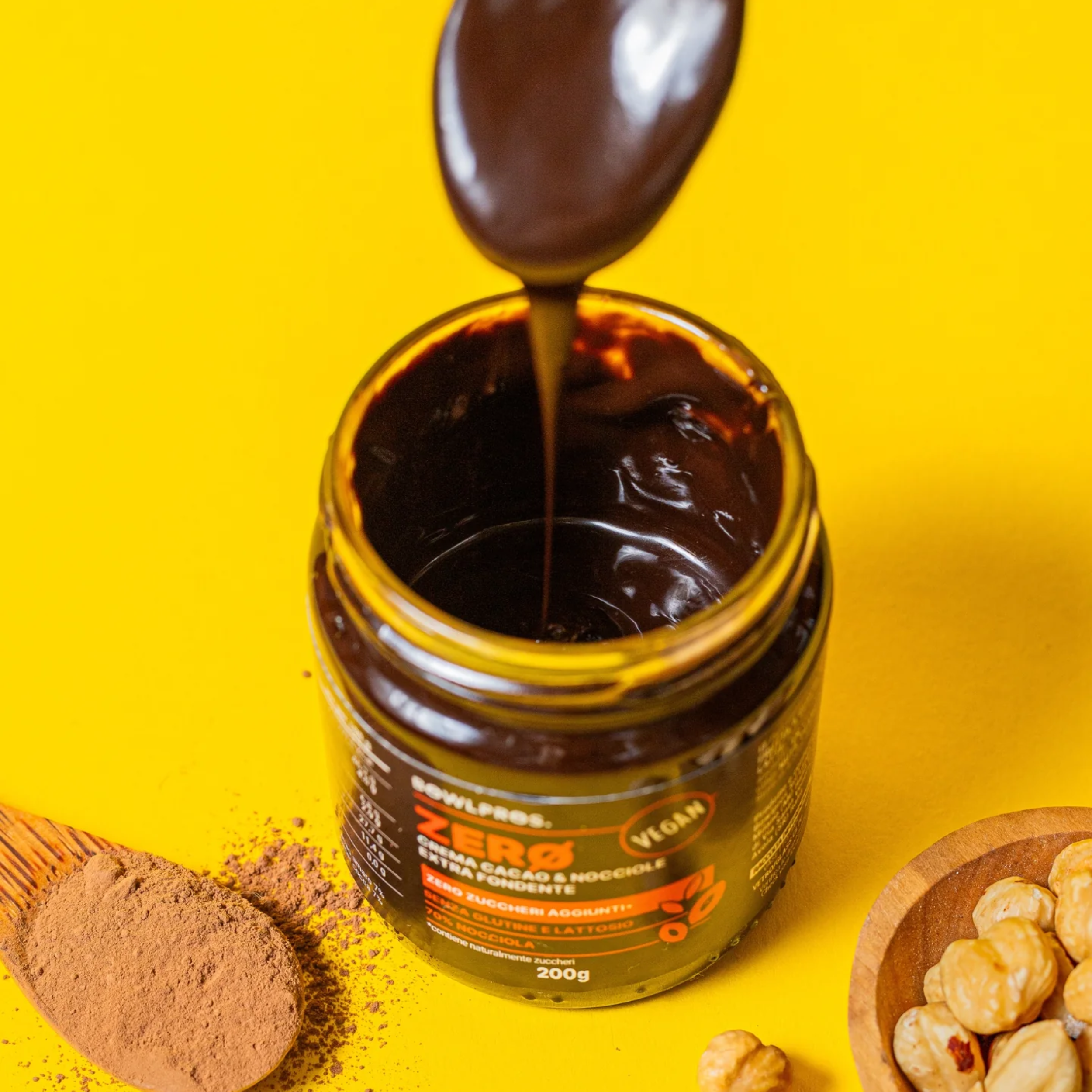 200g Crema Extra Fondente Cacao e Nocciole - linea ZERO zuccheri