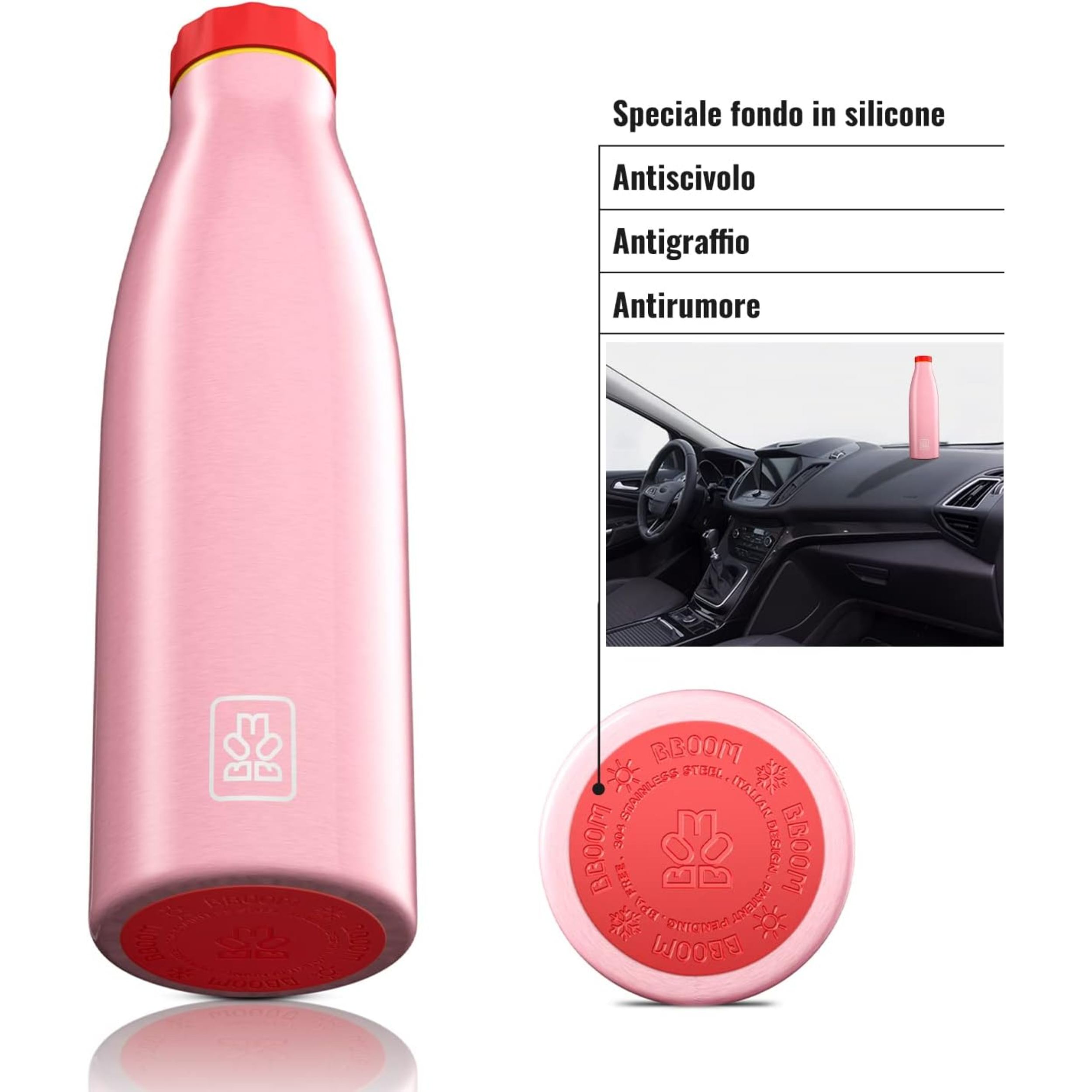 520ml Borraccia Termica BBoom in Acciaio - finitura metalizzata