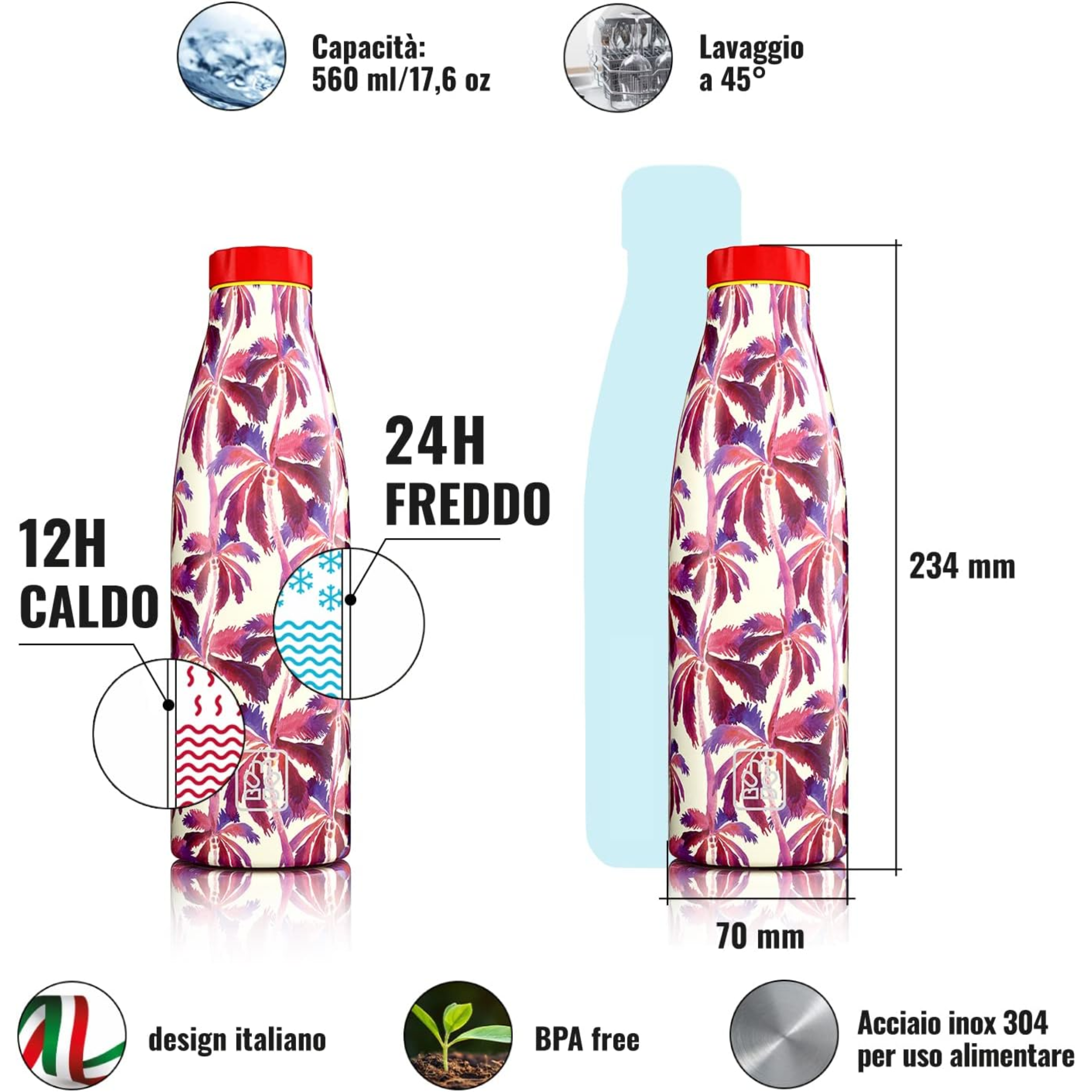 520ml Borraccia Termica BBoom in Acciaio - BBoom Wild