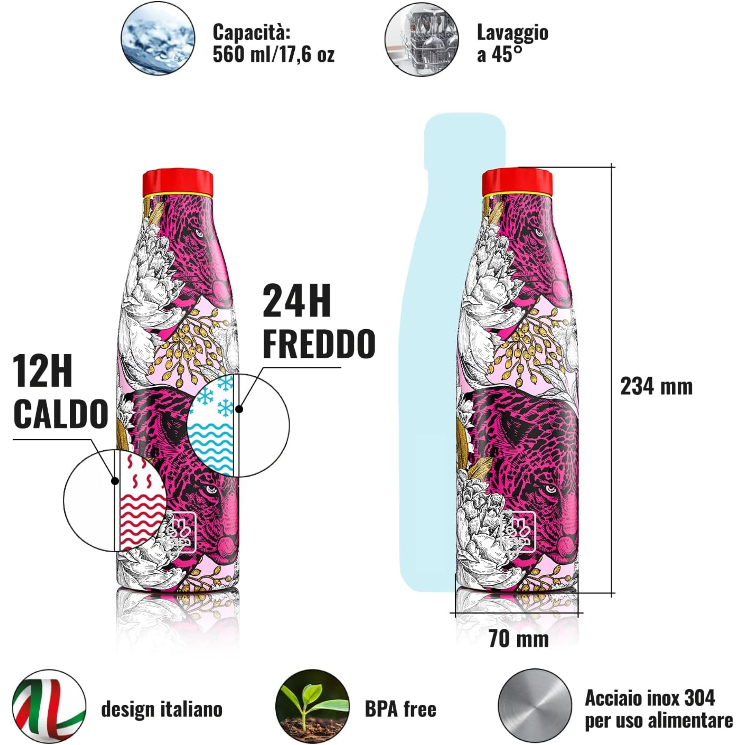 520ml Borraccia Termica BBoom in Acciaio - BBoom Wild
