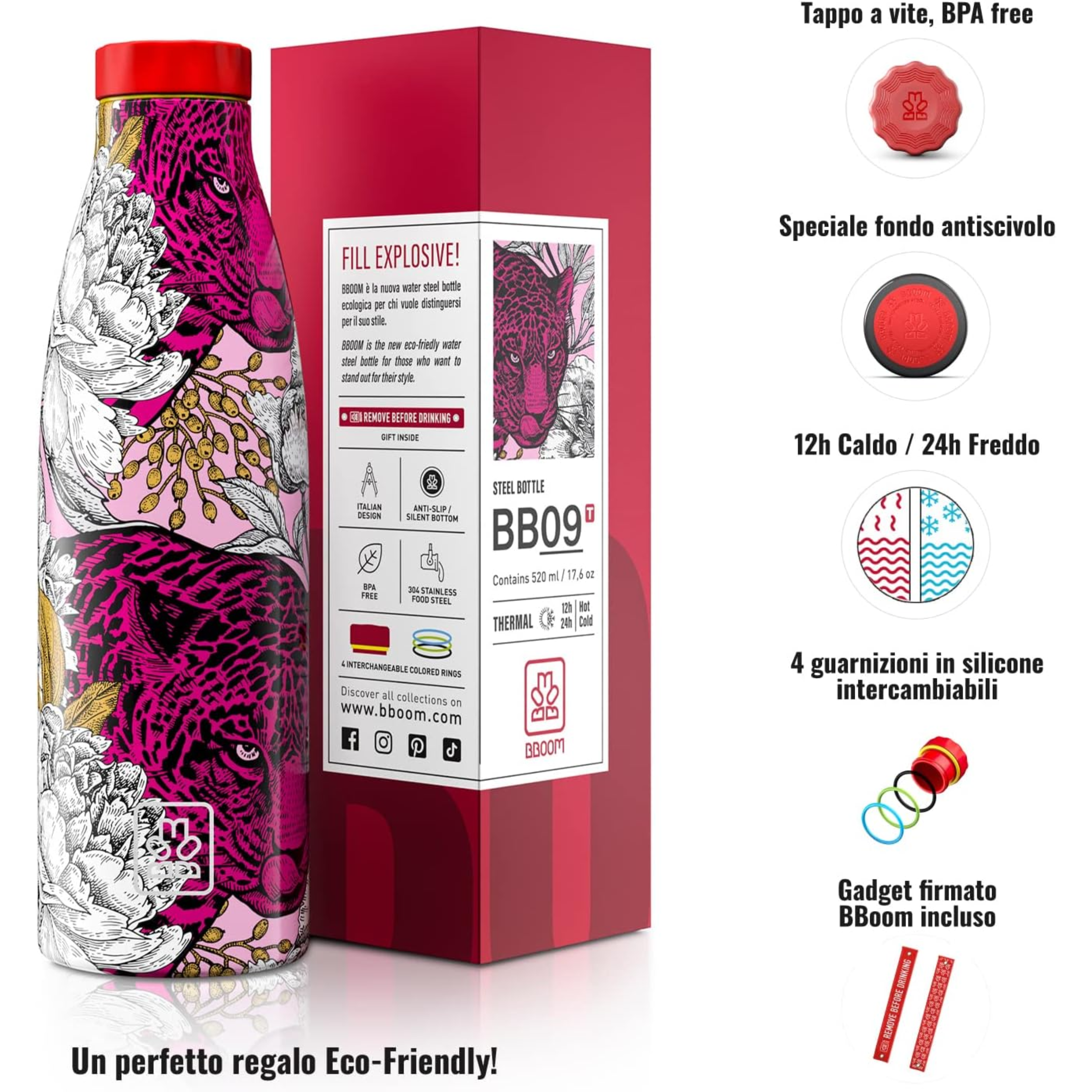 520ml Borraccia Termica BBoom in Acciaio - BBoom Wild