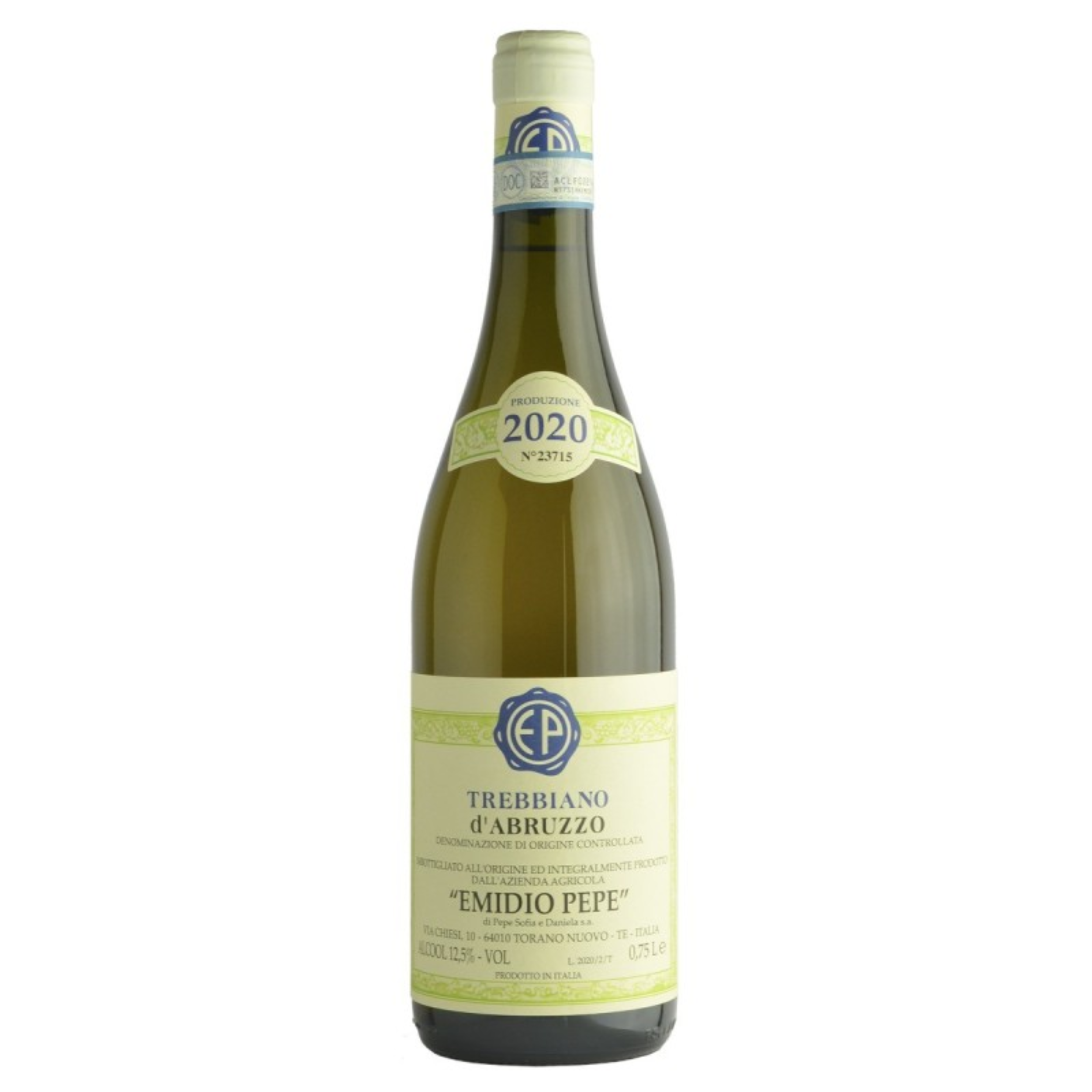 Vino Bianco Trebbiano D'Abruzzo Emidio Pepe 2020 0,75 L  12,5% vol - Trebbiano d´Abruzzo - Triple A -  Produzione n 25236
