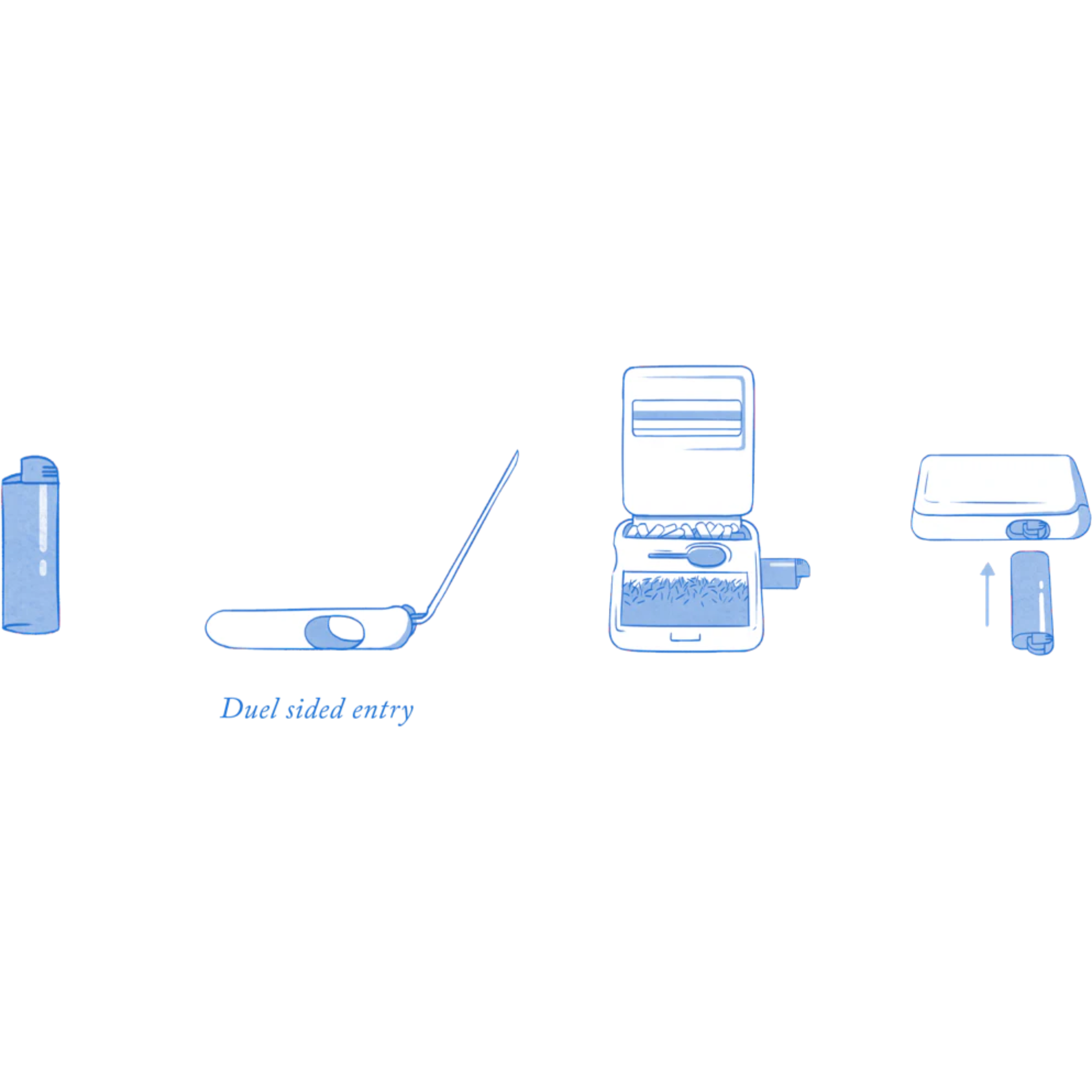 Portatabacco Tobox rigido in plastica tascabile