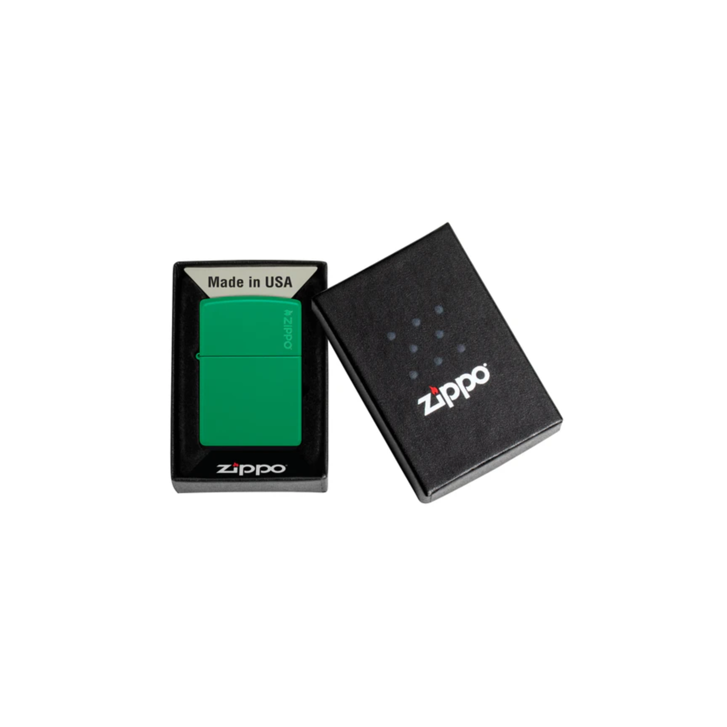 Accendino Zippo Classic  Matte adornato con Logo Zippo in metallo  a benzina - ricaricabile - antivento