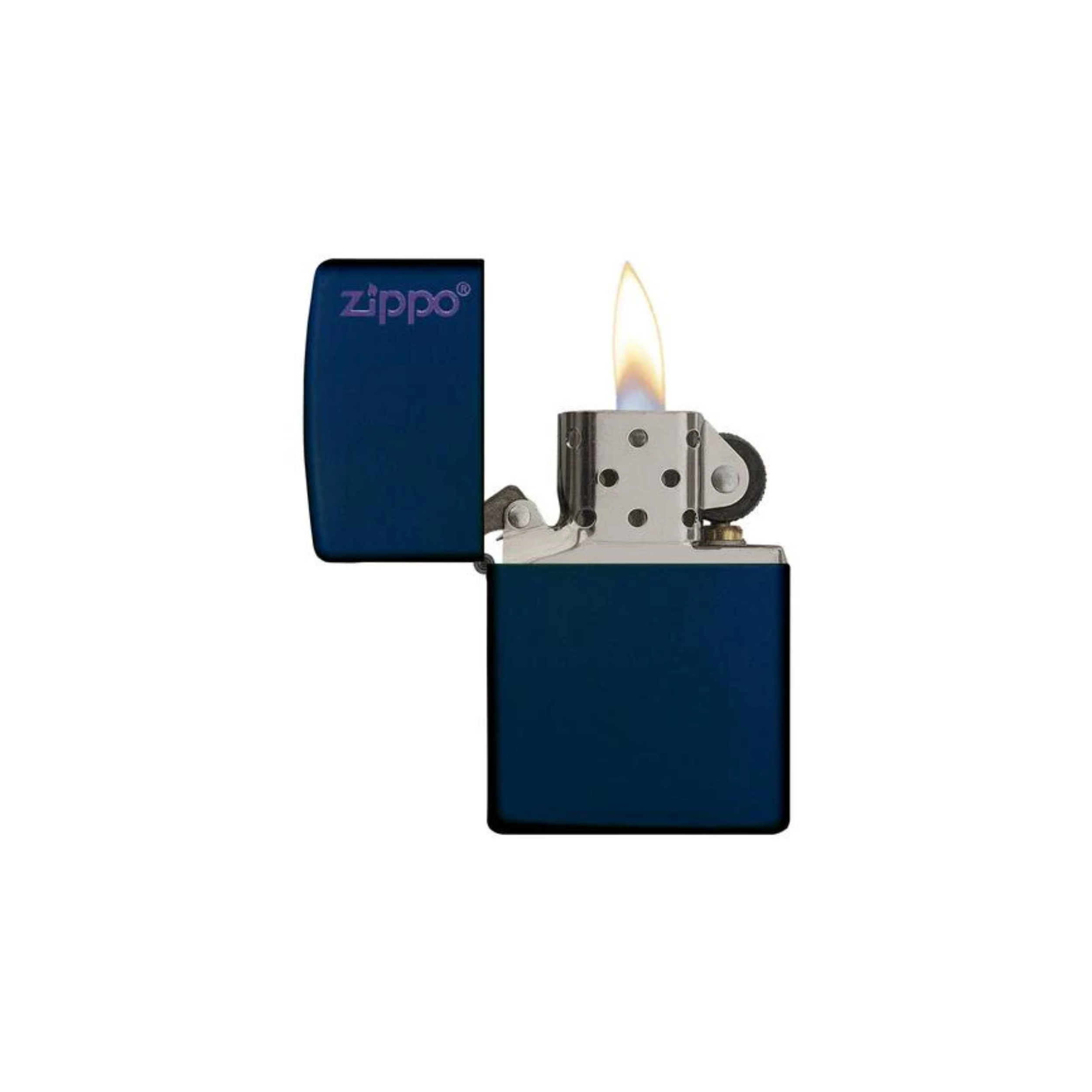 Accendino Zippo Classic  Matte adornato con Logo Zippo in metallo  a benzina - ricaricabile - antivento