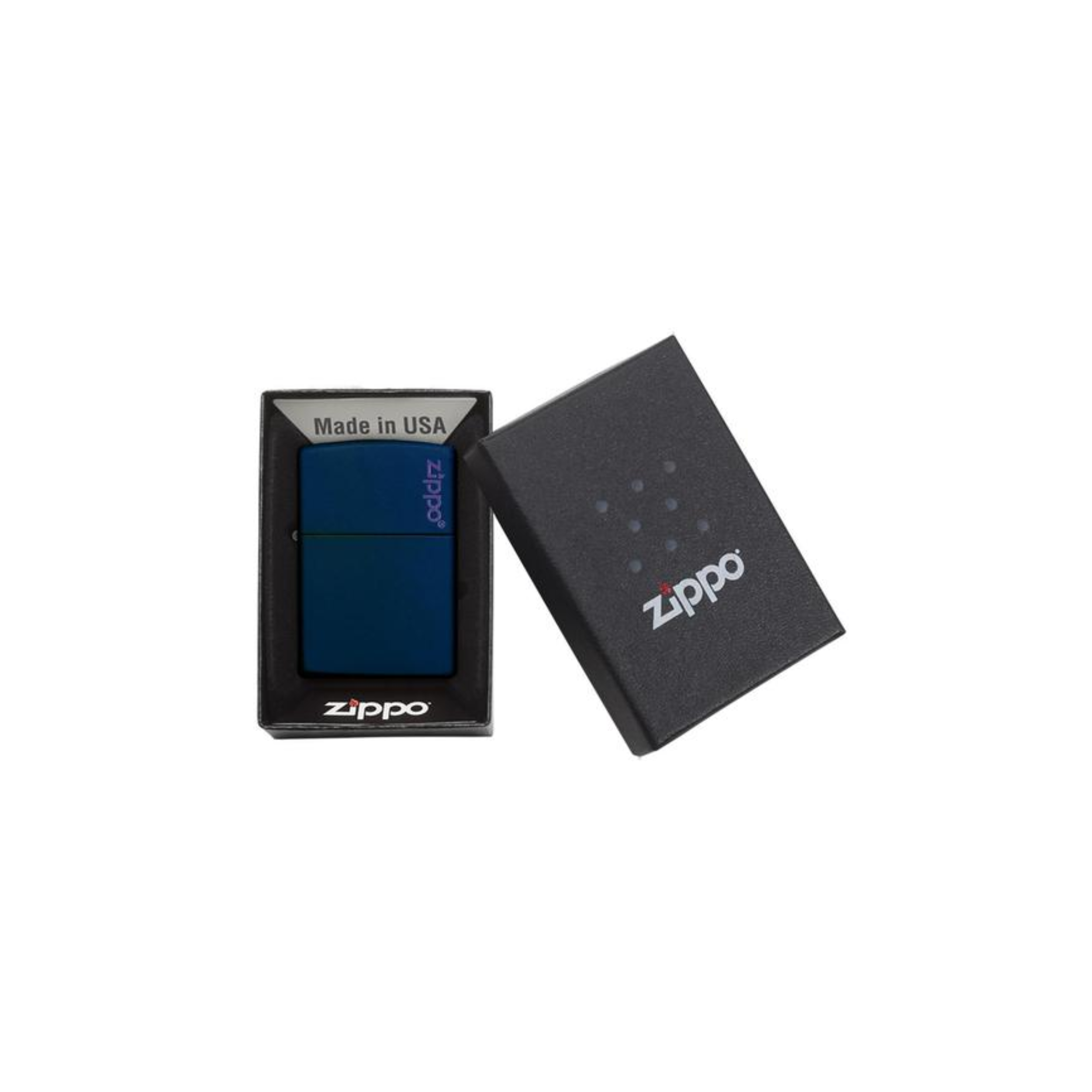 Accendino Zippo Classic  Matte adornato con Logo Zippo in metallo  a benzina - ricaricabile - antivento
