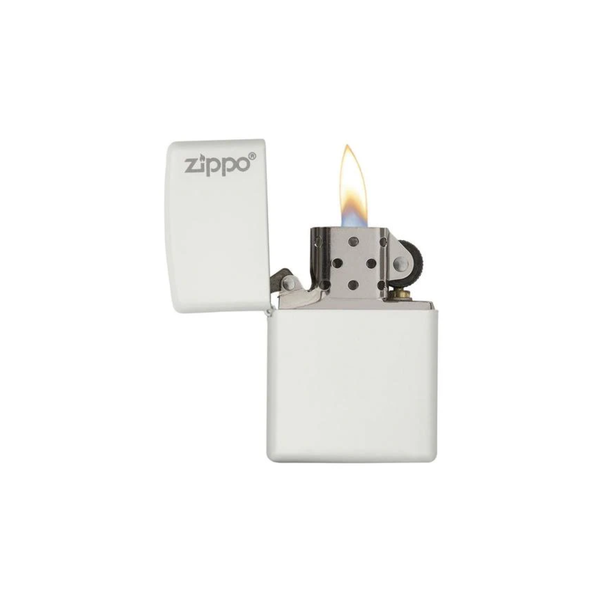 Accendino Zippo Classic  Matte adornato con Logo Zippo in metallo  a benzina - ricaricabile - antivento