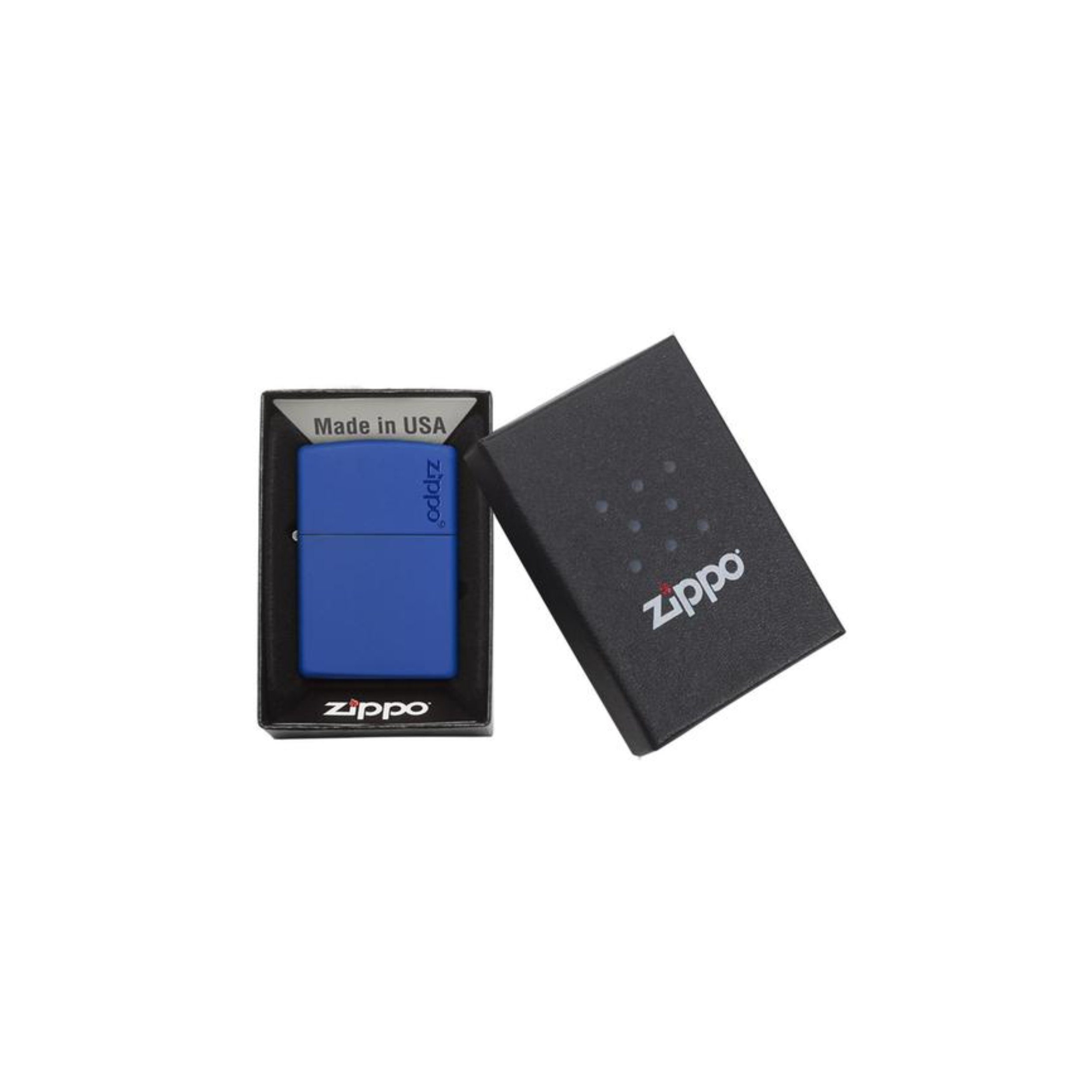 Accendino Zippo Classic  Matte adornato con Logo Zippo in metallo  a benzina - ricaricabile - antivento
