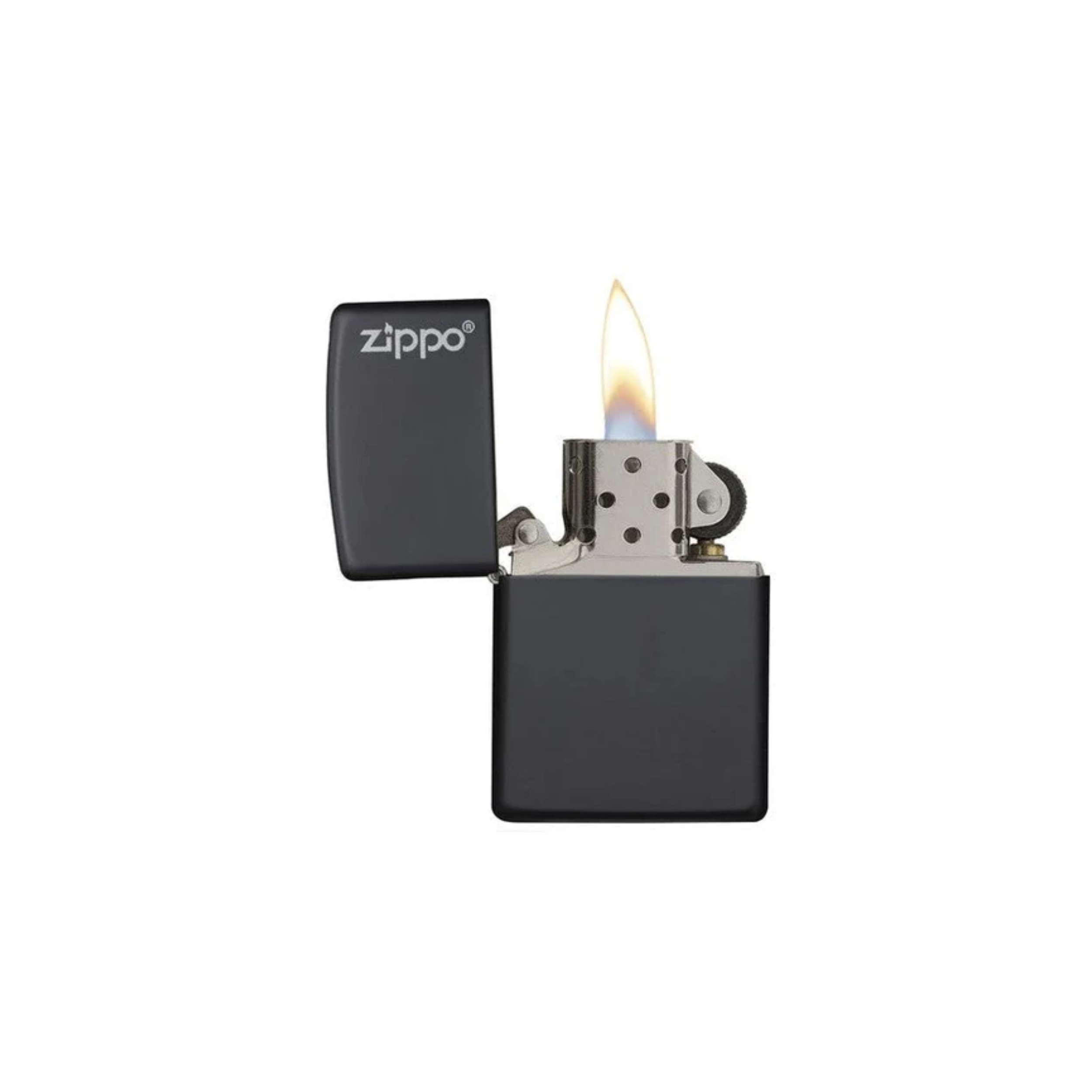 Accendino Zippo Classic  Matte adornato con Logo Zippo in metallo  a benzina - ricaricabile - antivento
