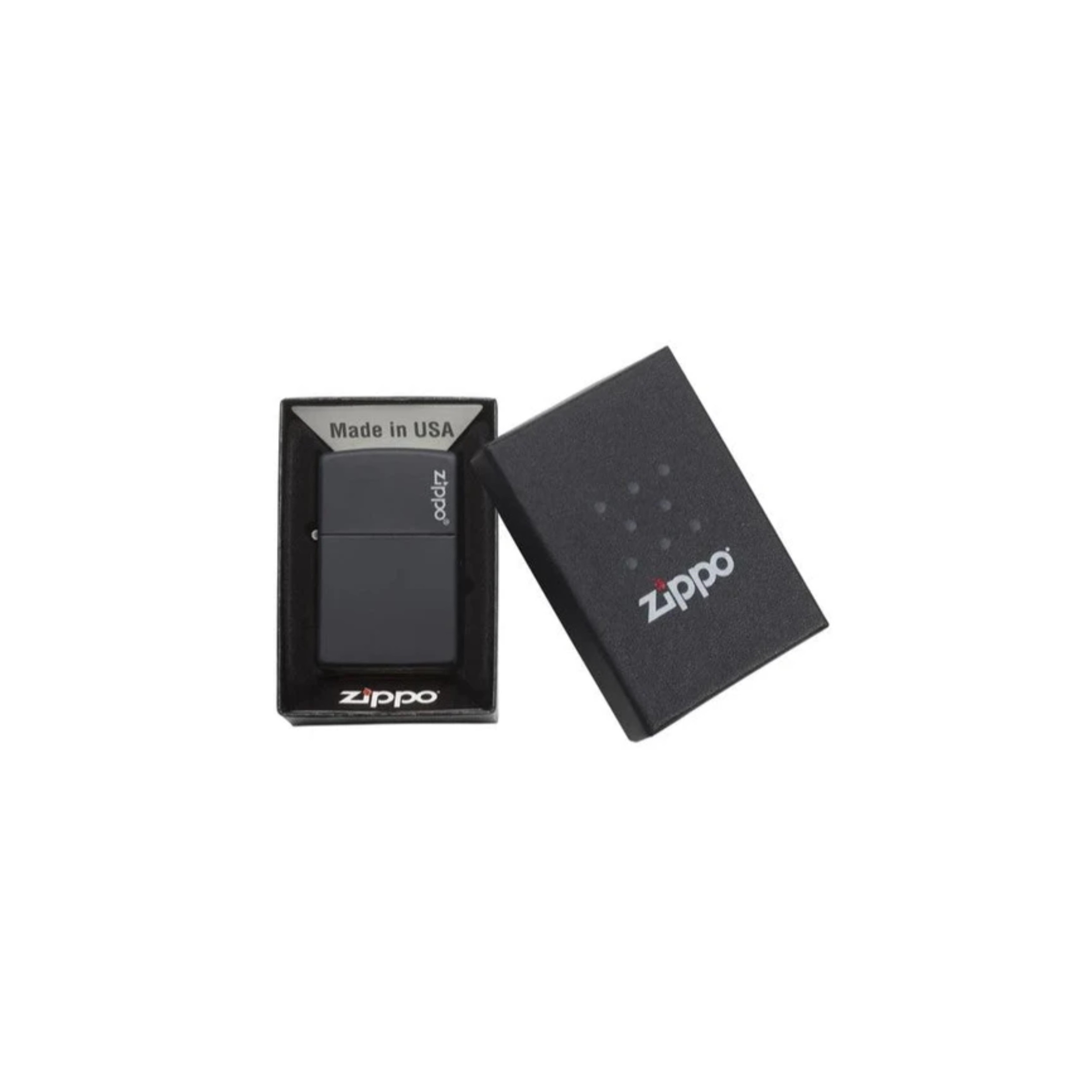 Accendino Zippo Classic  Matte adornato con Logo Zippo in metallo  a benzina - ricaricabile - antivento