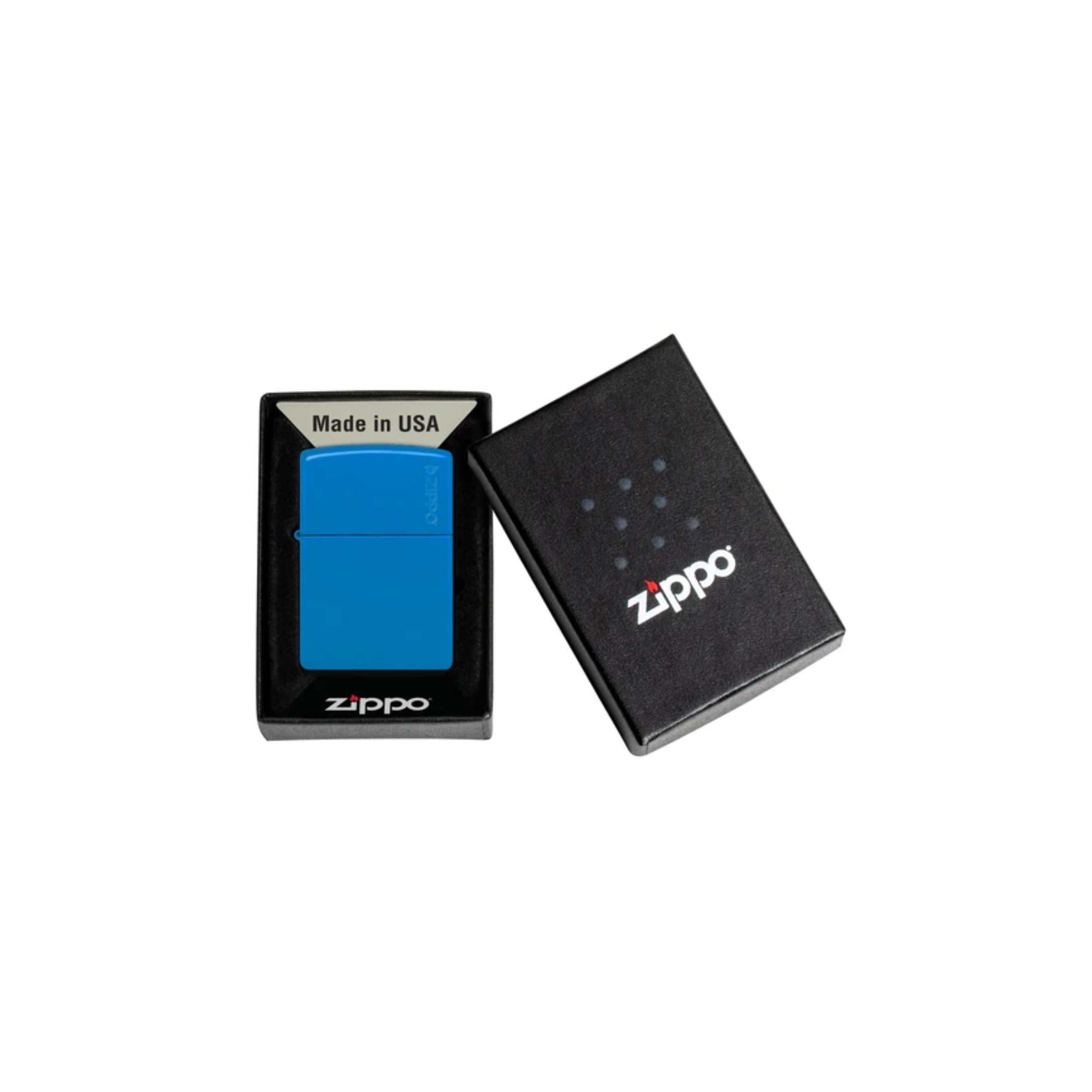 Accendino Zippo Classic  Matte adornato con Logo Zippo in metallo  a benzina - ricaricabile - antivento
