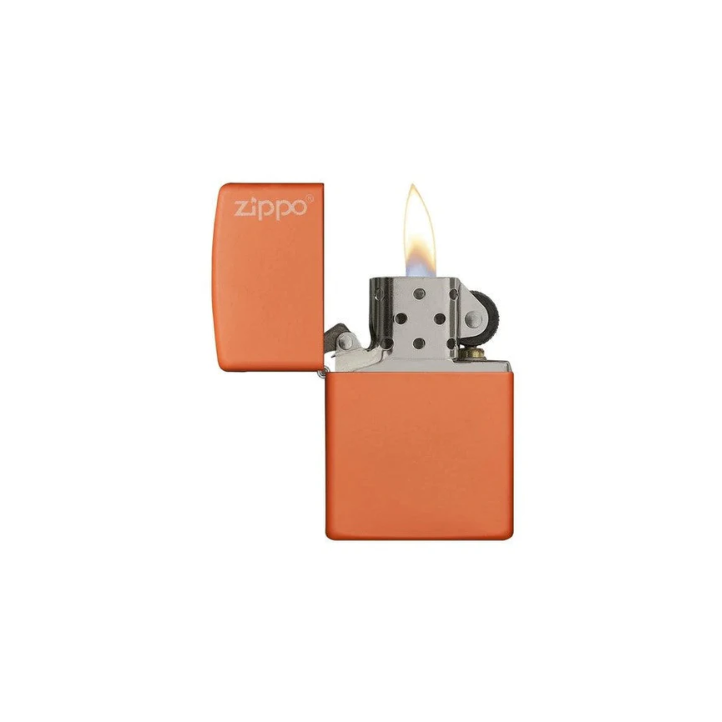 Accendino Zippo Classic  Matte adornato con Logo Zippo in metallo  a benzina - ricaricabile - antivento