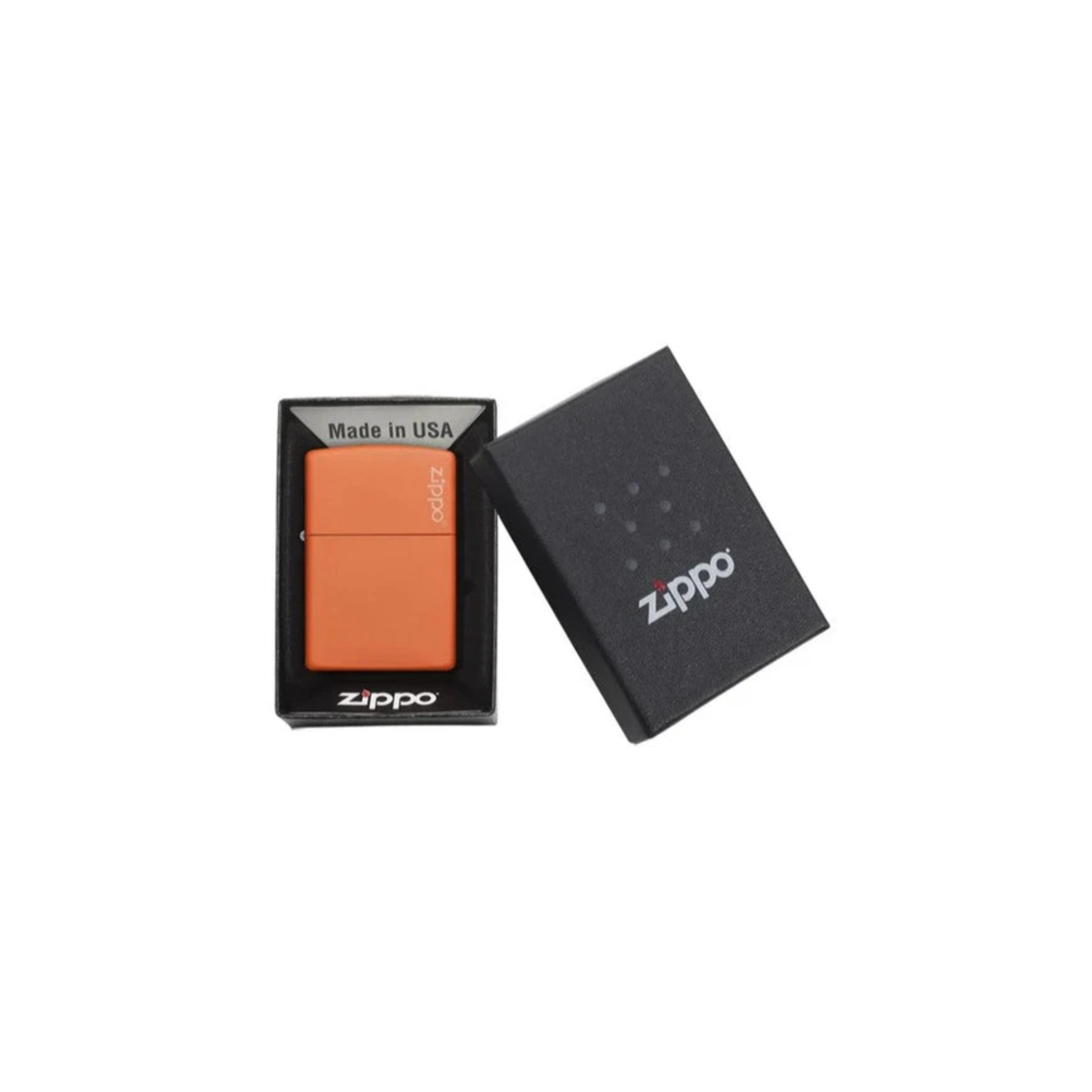 Accendino Zippo Classic  Matte adornato con Logo Zippo in metallo  a benzina - ricaricabile - antivento