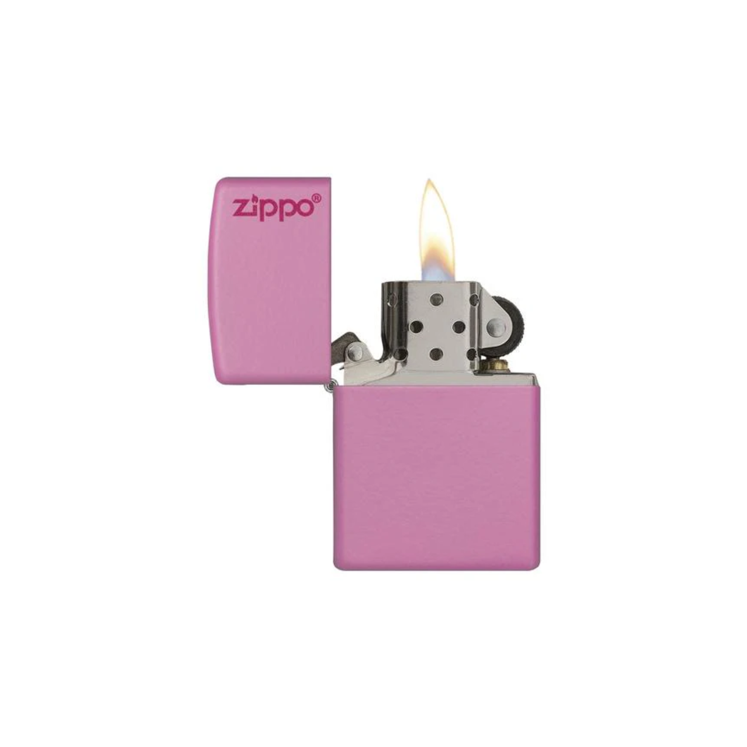 Accendino Zippo Classic  Matte adornato con Logo Zippo in metallo  a benzina - ricaricabile - antivento
