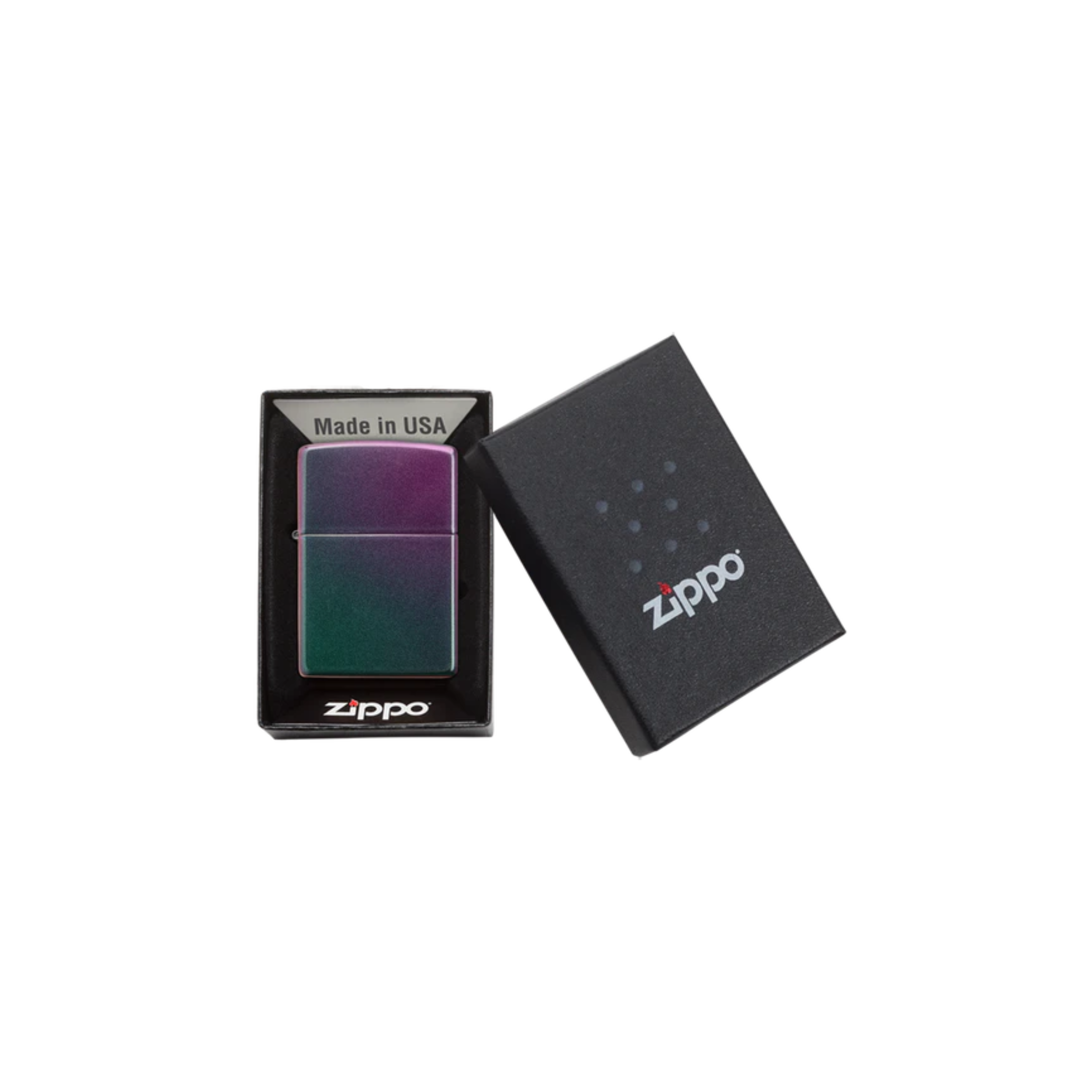Accendino Zippo Classic Iridescent in metallo a benzina - ricaricabile - antivento