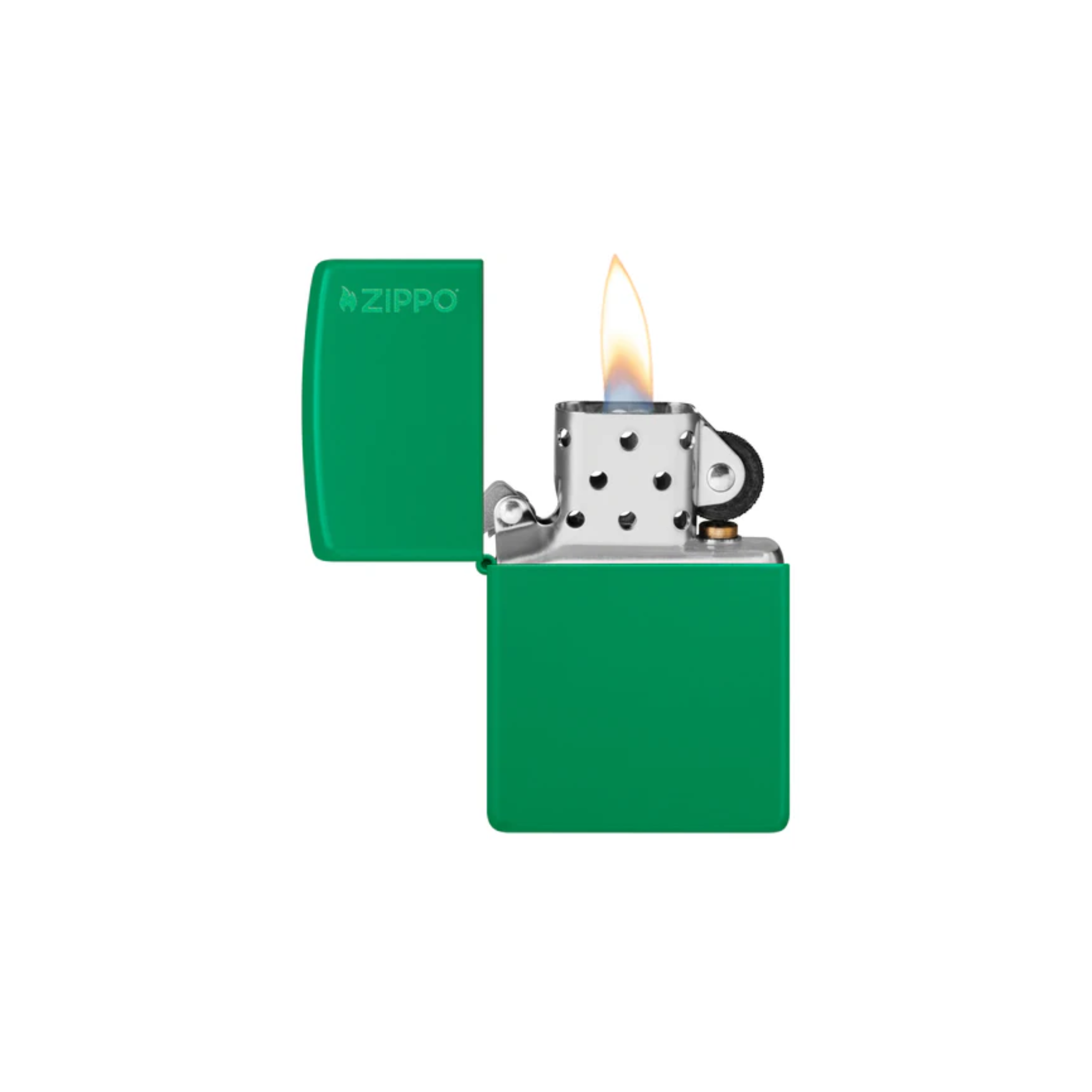 Accendino Zippo Classic  Matte adornato con Logo Zippo in metallo  a benzina - ricaricabile - antivento