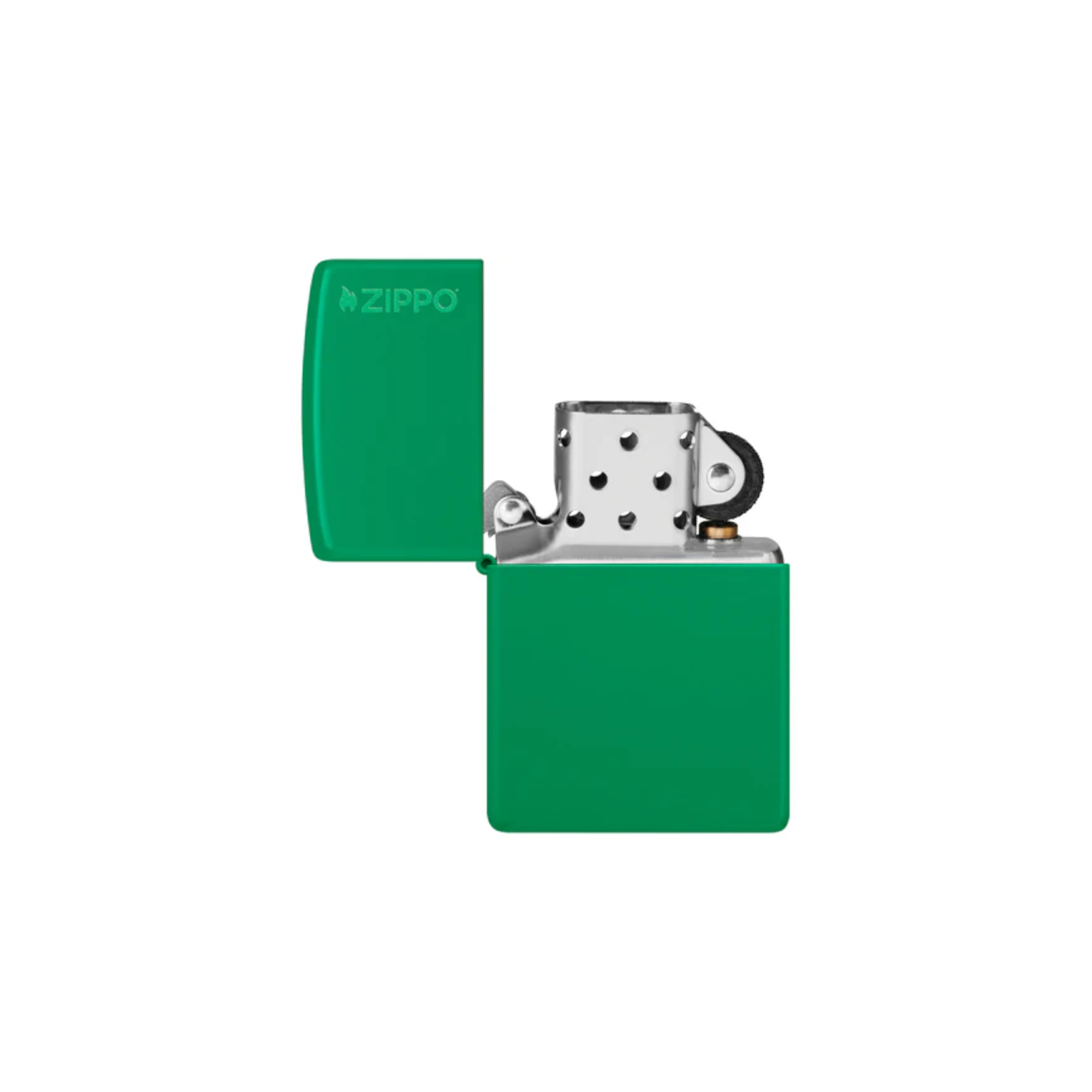 Accendino Zippo Classic  Matte adornato con Logo Zippo in metallo  a benzina - ricaricabile - antivento