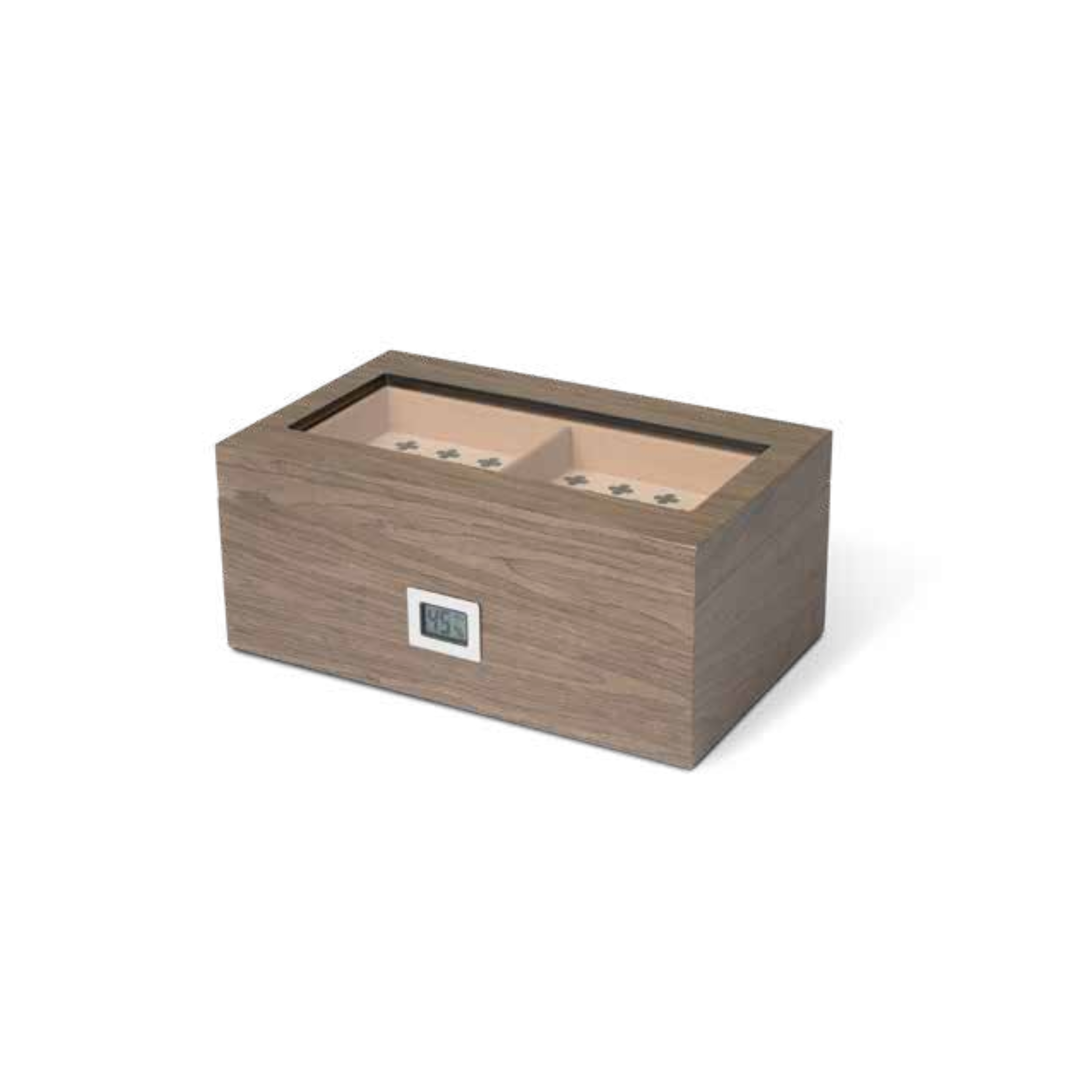 Scatola Humidor Venetia per Sigari in legno massello di cedro, con igrometro digitale. Made in Italy.